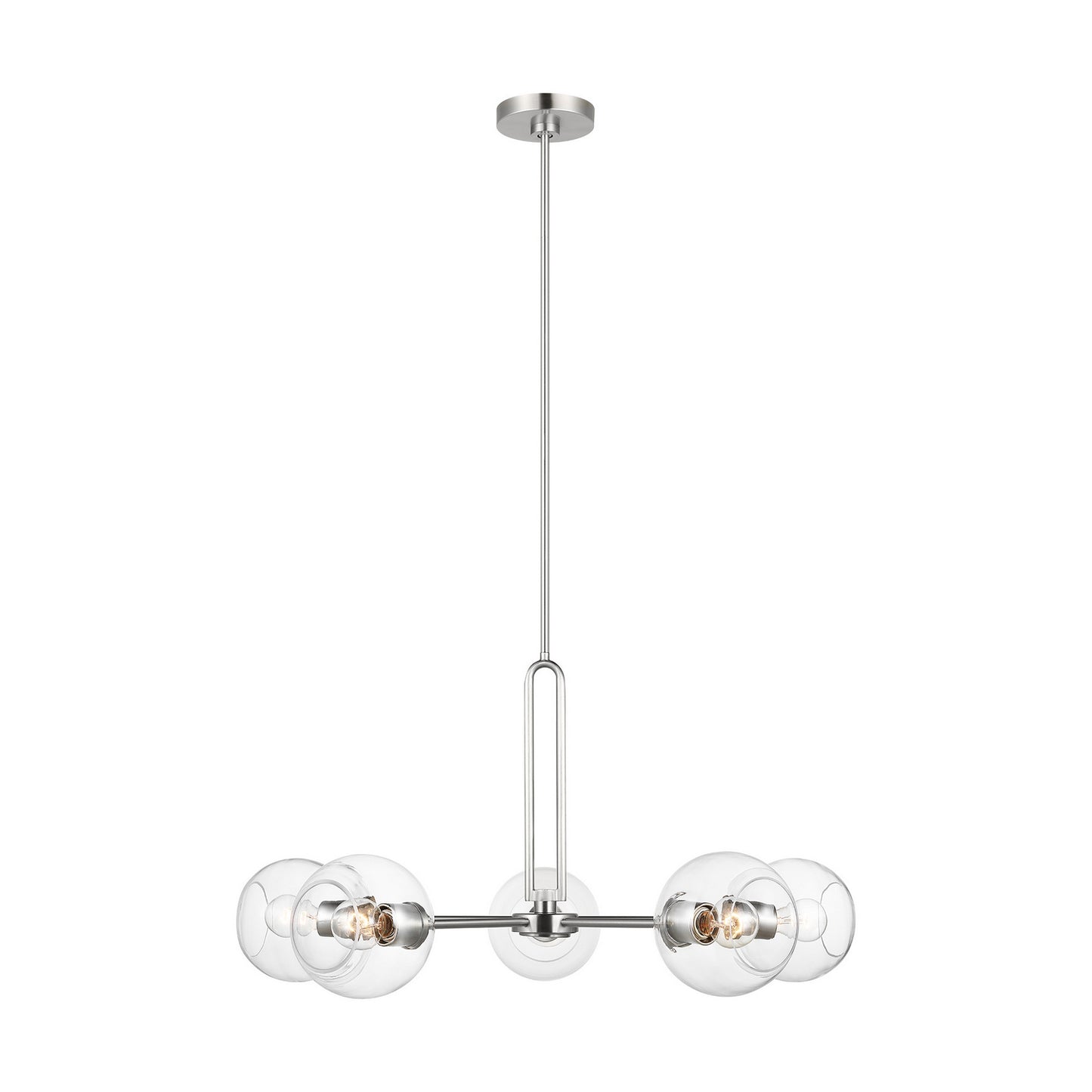 Codyn Five Light Chandelier in Brushed Nickel