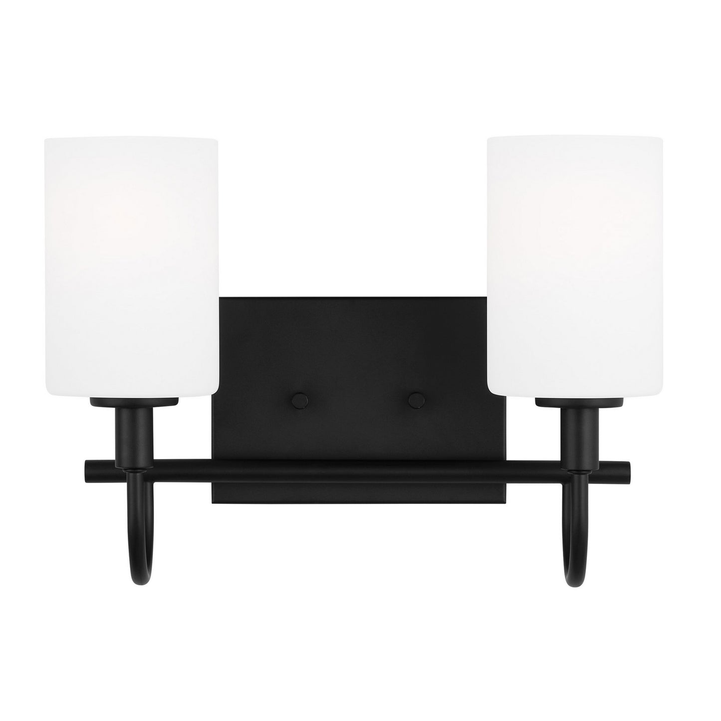 Oak Moore Two Light Bath Vanity in Midnight Black