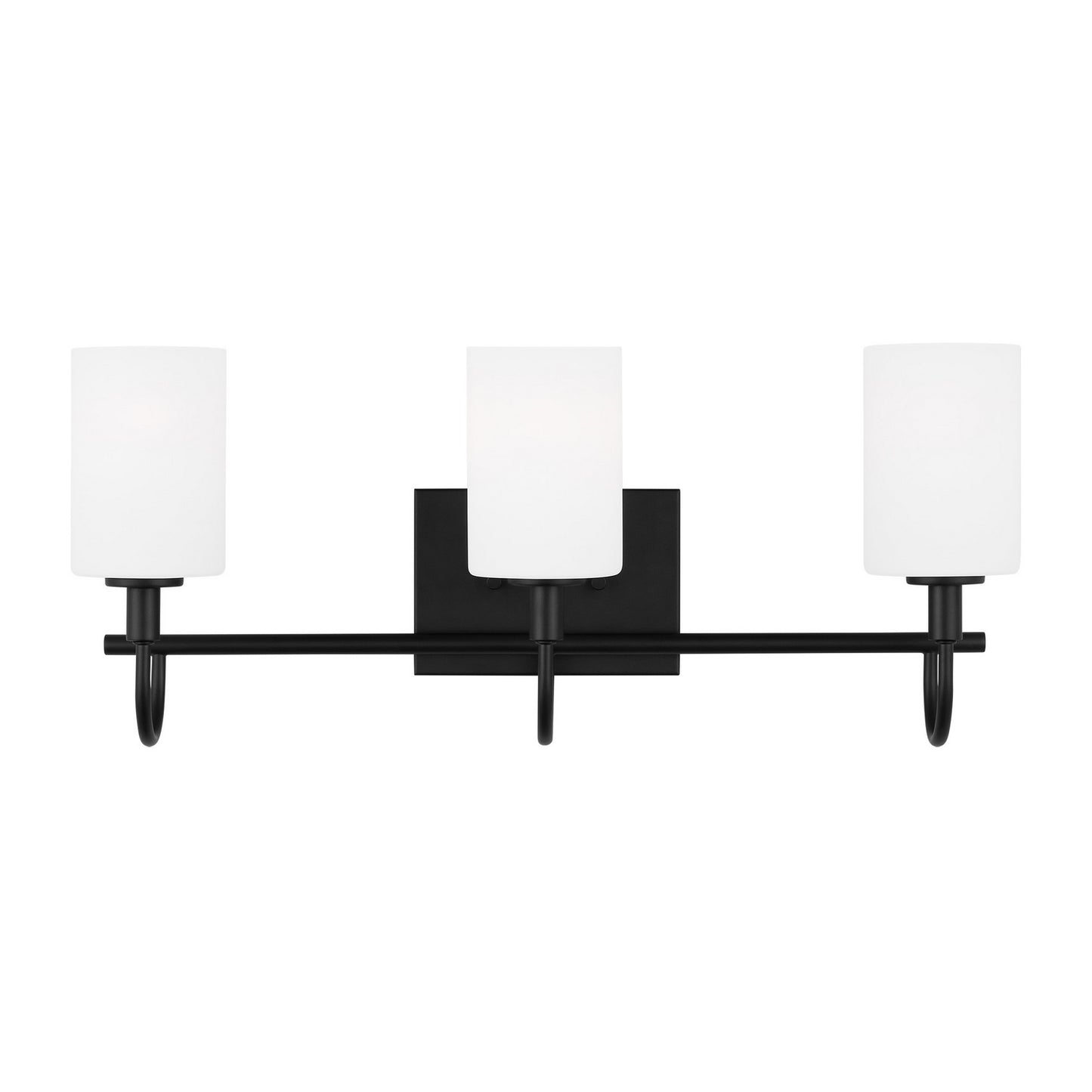 Oak Moore Three Light Bath Vanity in Midnight Black