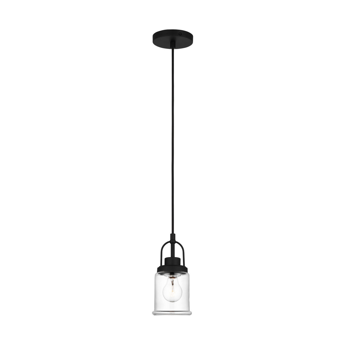 Anders One Light Pendant in Midnight Black