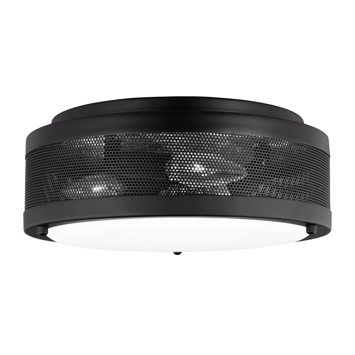 Vander Three Light Flush Mount in Midnight Black