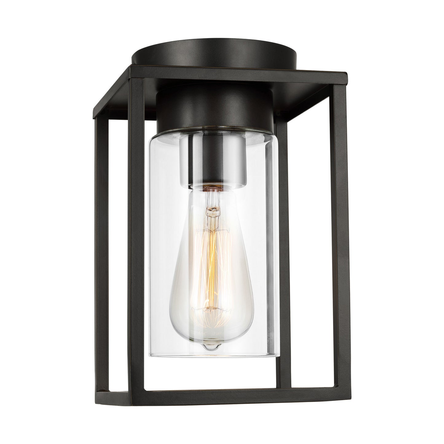 Vado One Light Outdoor Flush Mount in Antique Bronze