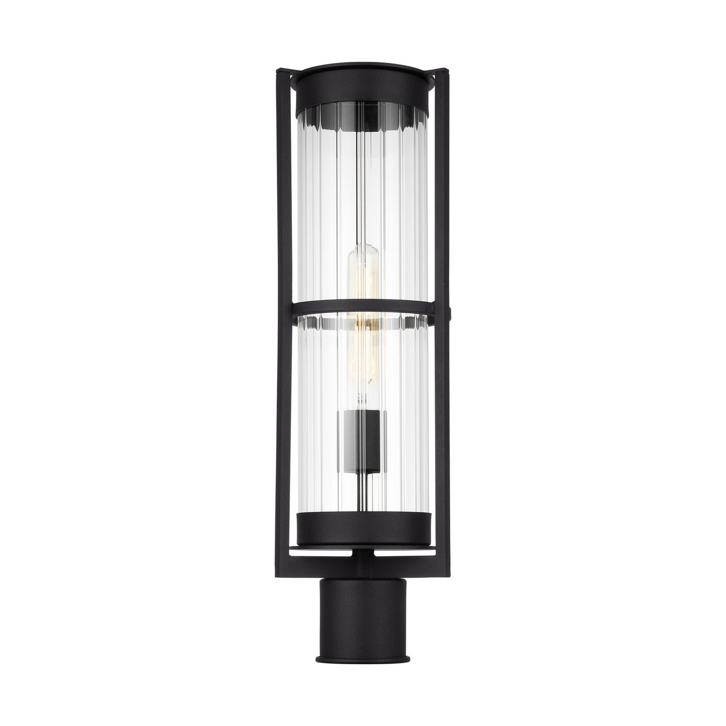 Alcona One Light Outdoor Post Lantern in Black