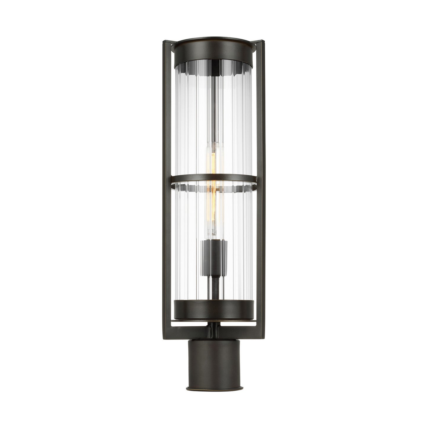 Alcona One Light Outdoor Post Lantern in Antique Bronze