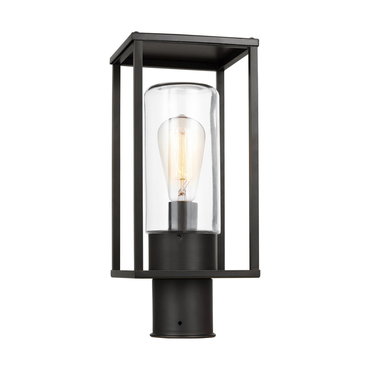 Vado One Light Outdoor Post Lantern in Antique Bronze
