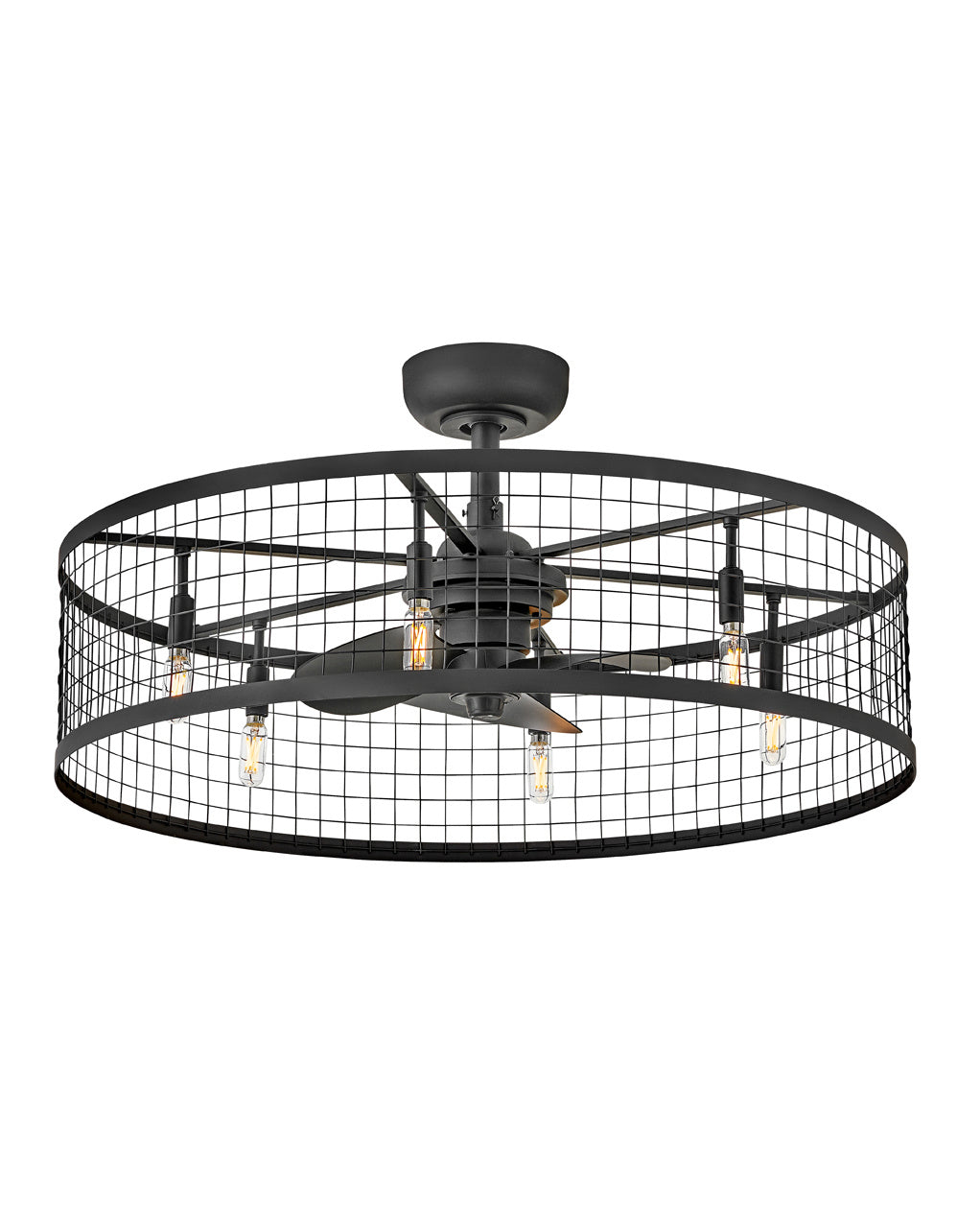 Finnigan 30"Fandelier in Matte Black