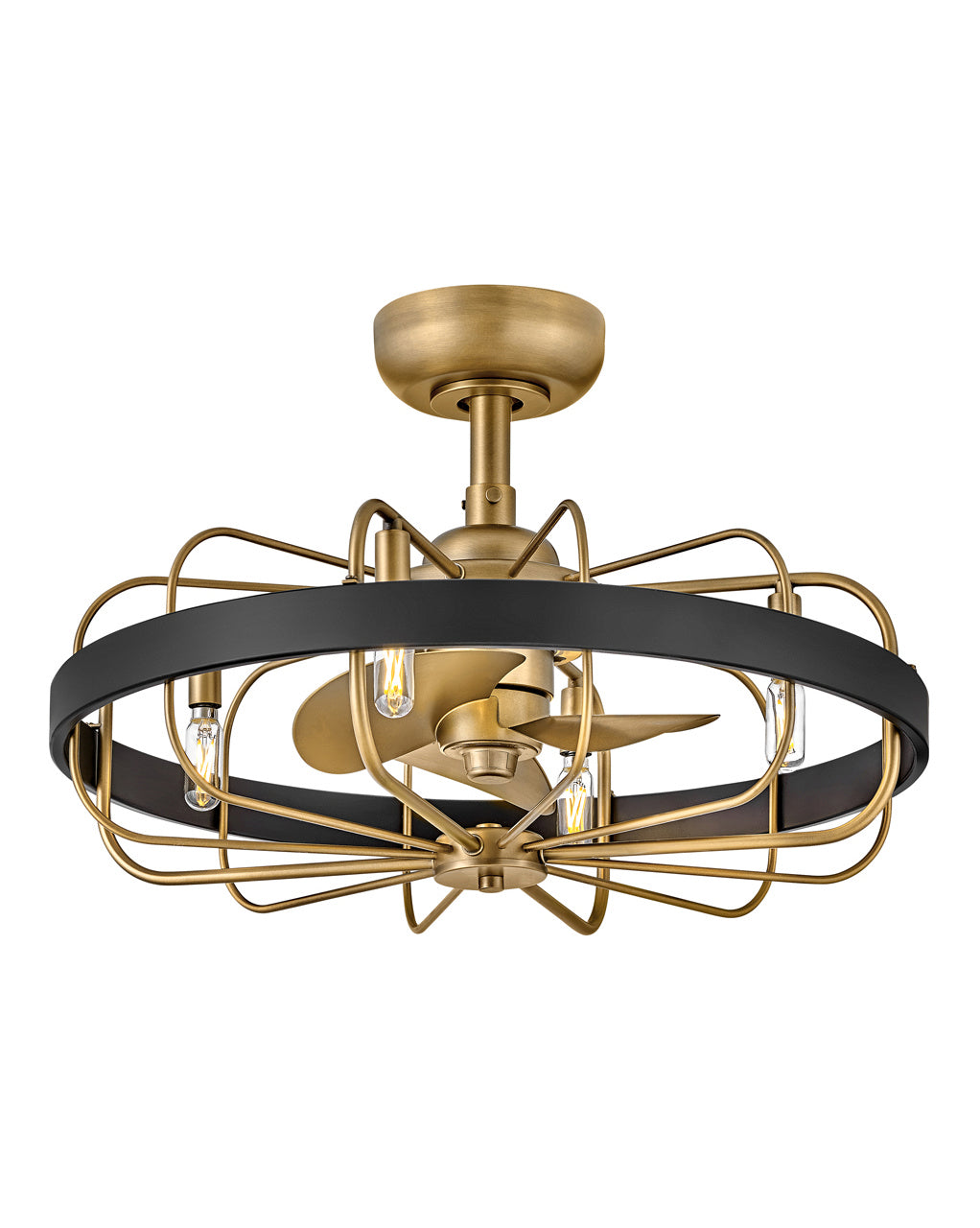 Eli 22" LED Fandelier in Heritage Brass