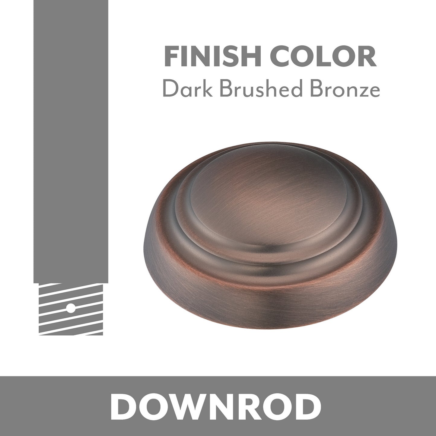 Minka Aire Downrod Coupler in Dark Brushed Bronze