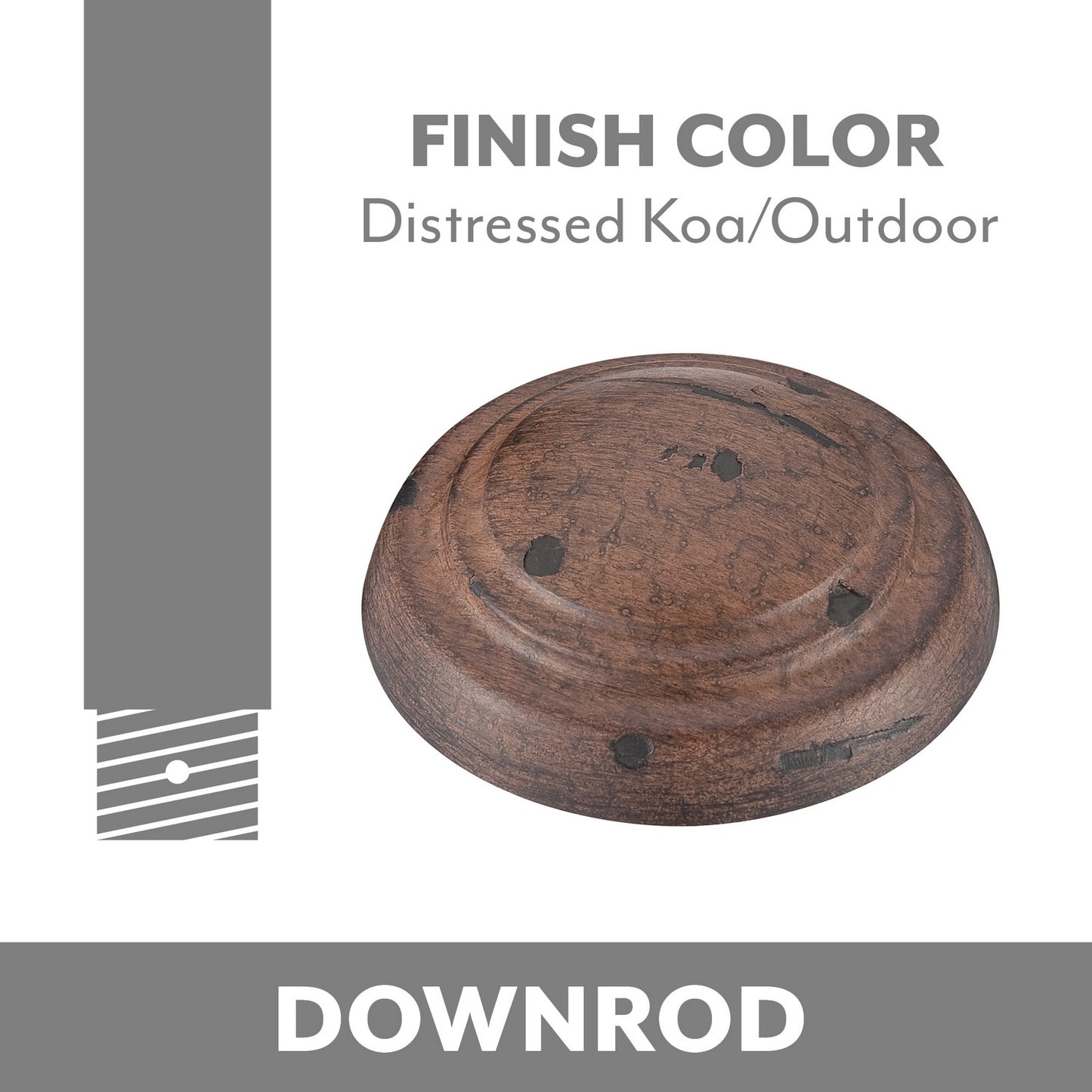 Minka Aire Down Rod in Distress Koa/Outdoor