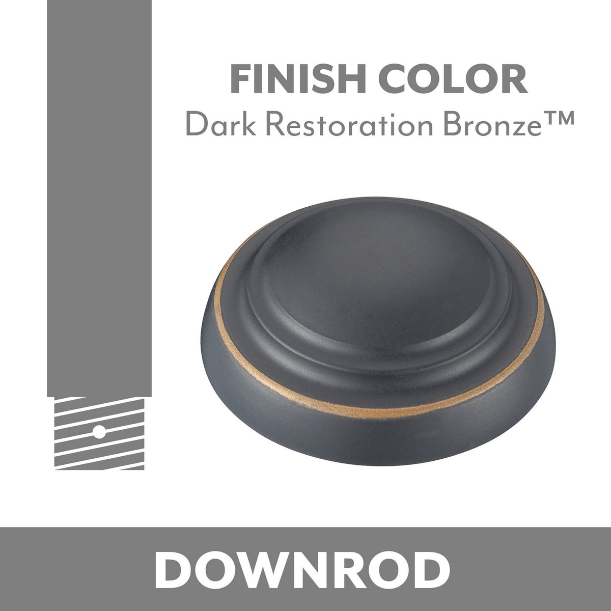Minka Aire Down Rod in Dark Restoration Bronze