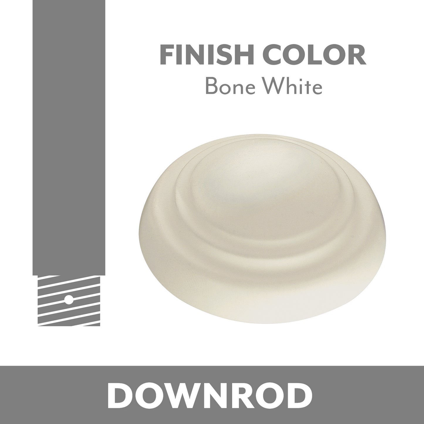 Minka Aire Down Rod in Bone White