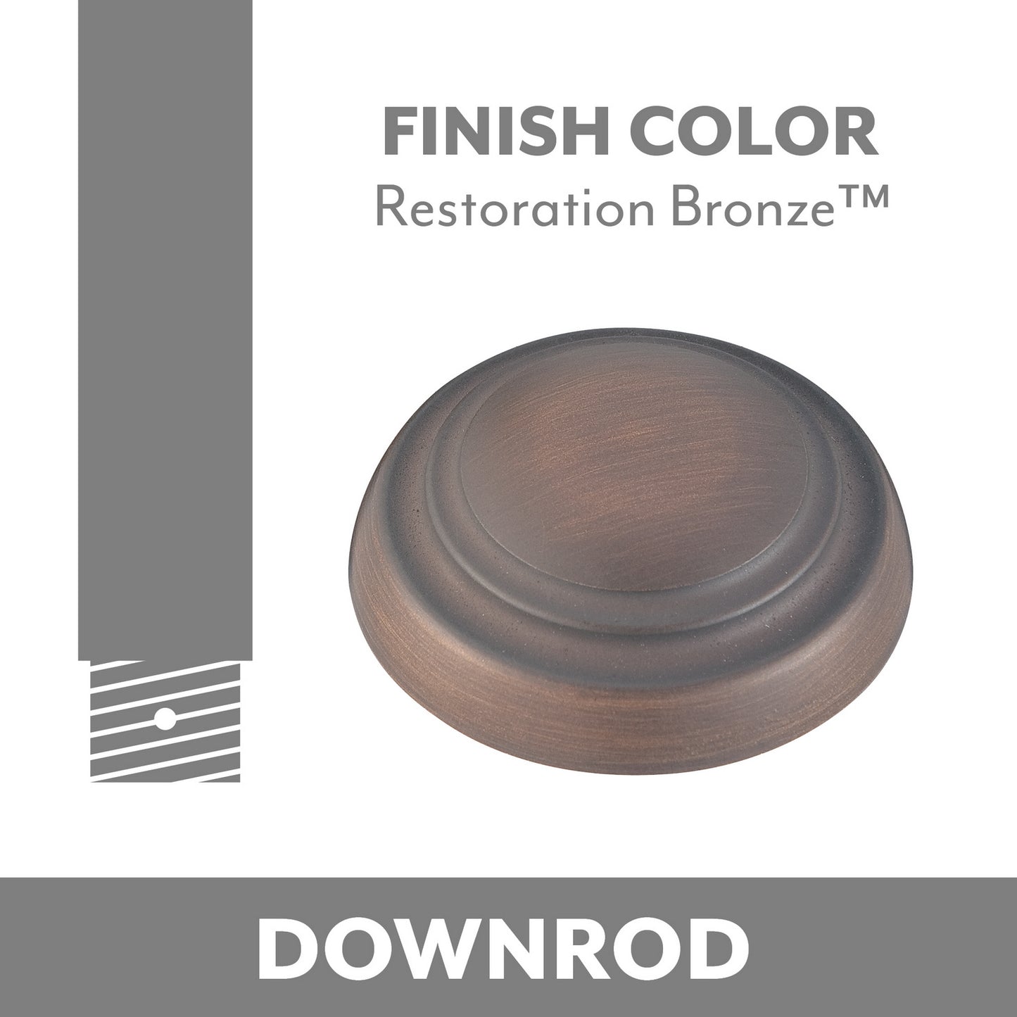 Minka Aire Down Rod in Restoration Bronze
