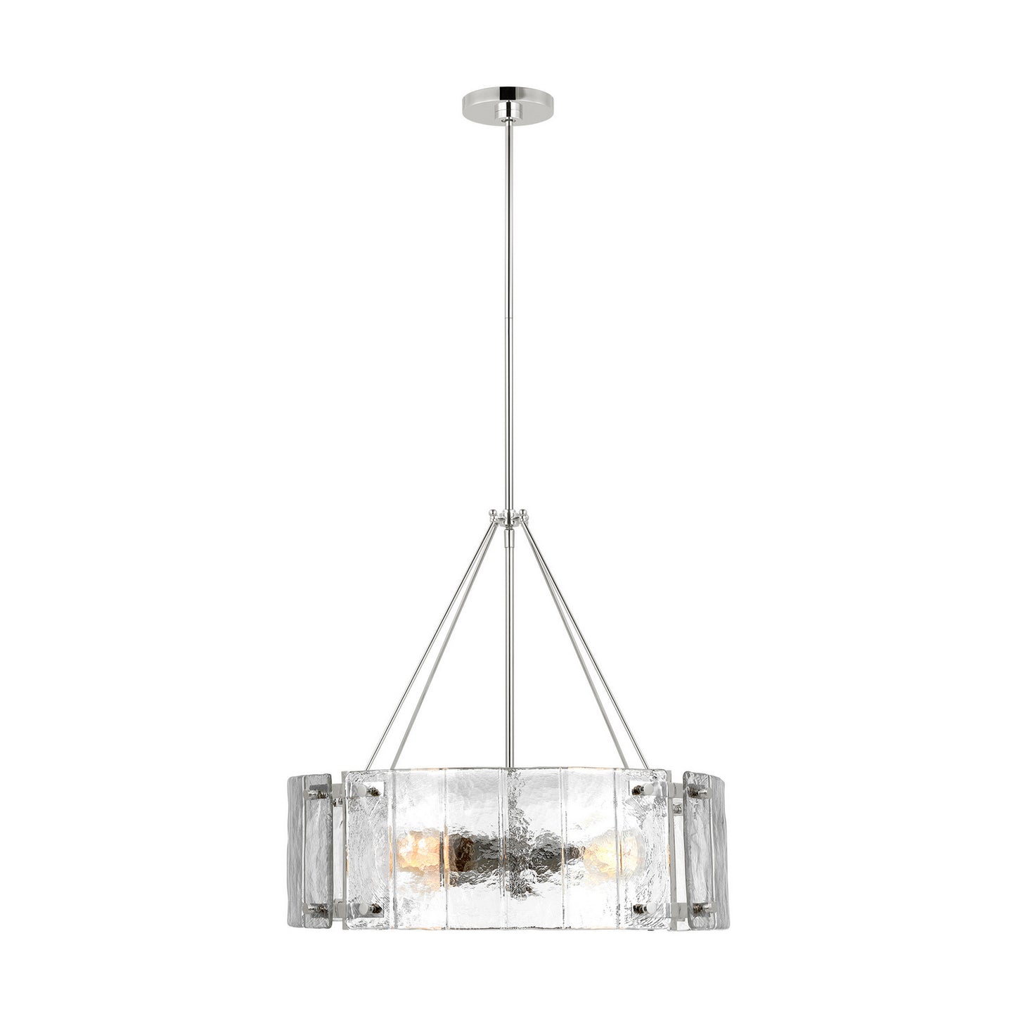 Calvert Four Light Chandelier in Polished Nickel