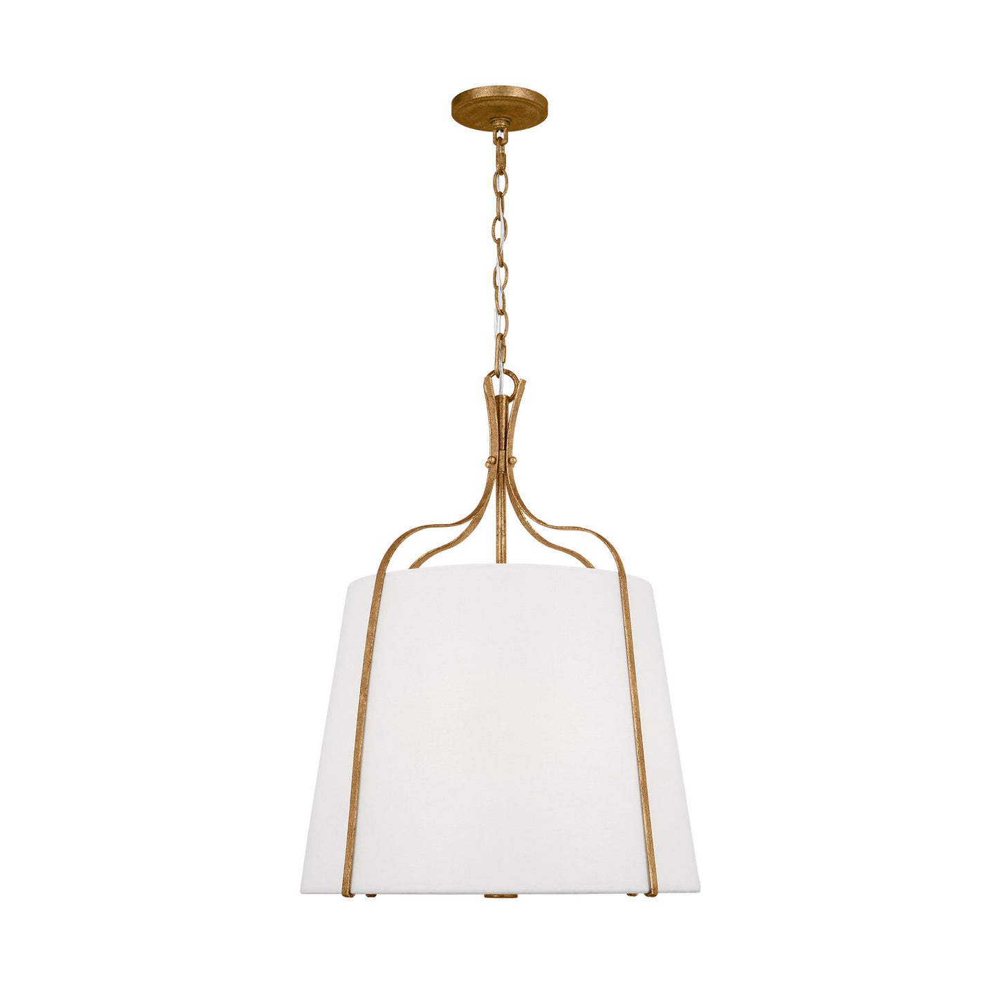 Leander Three Light Pendant in Antique Gild