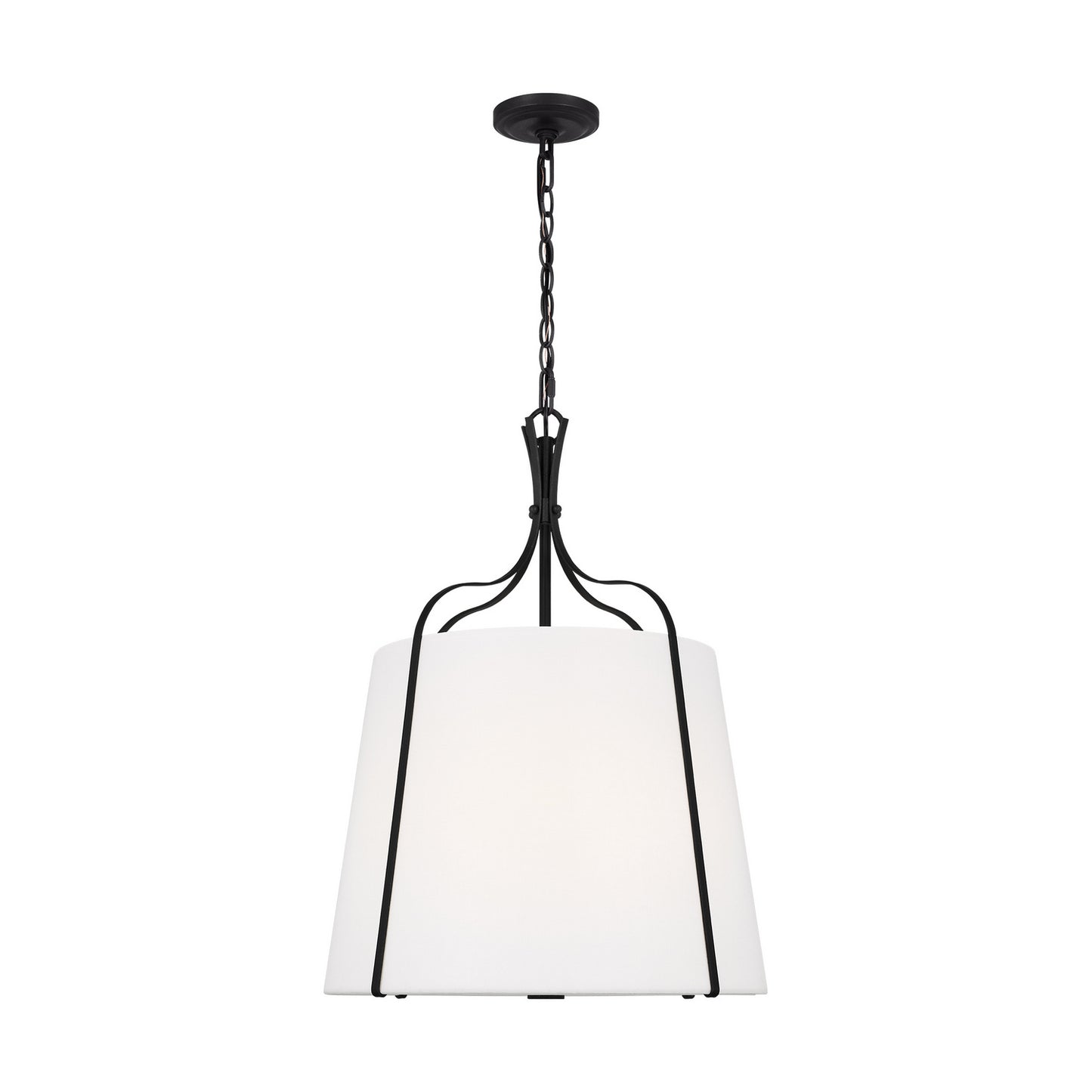 Leander Three Light Pendant in Smith Steel