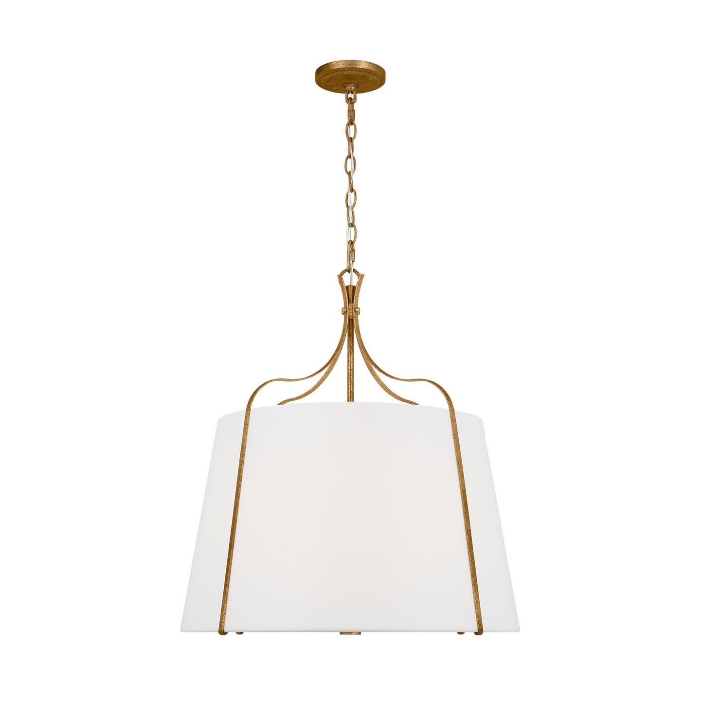 Leander Four Light Pendant in Antique Gild