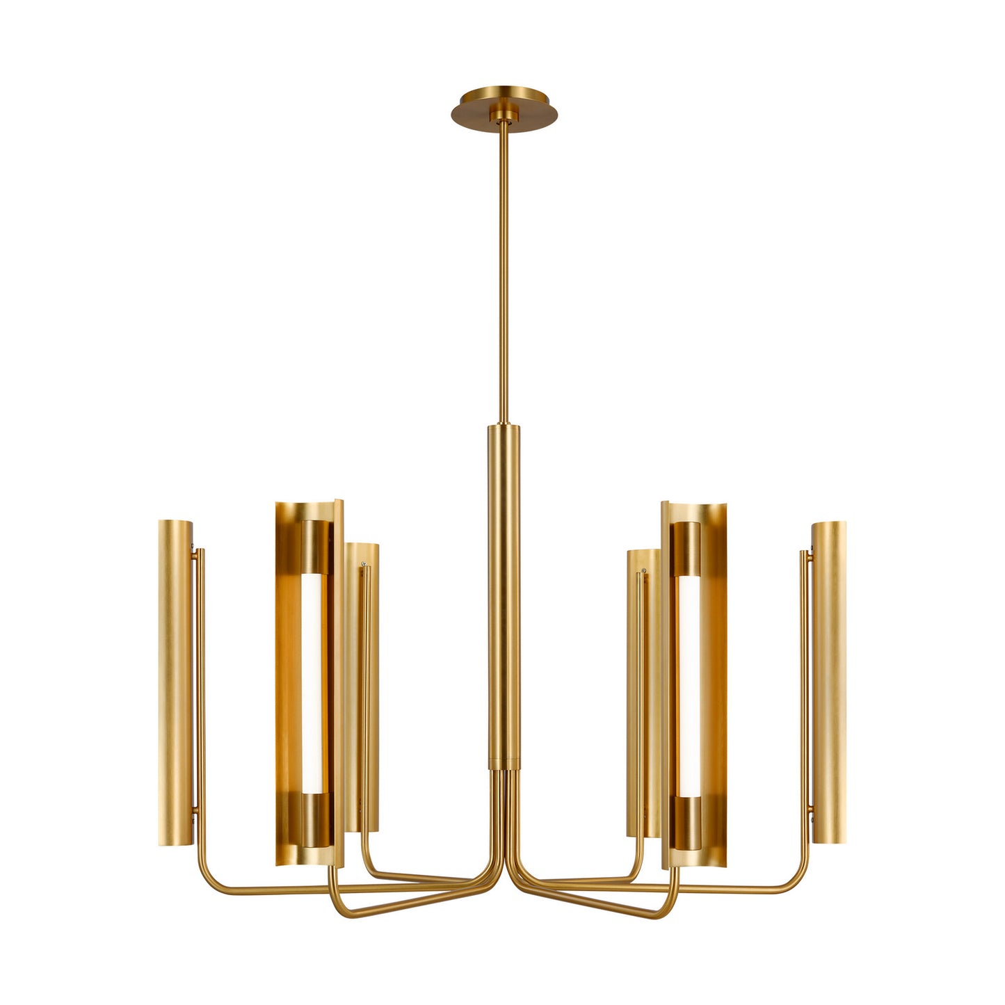 Carson LED Chandelier in Burnished Brass
