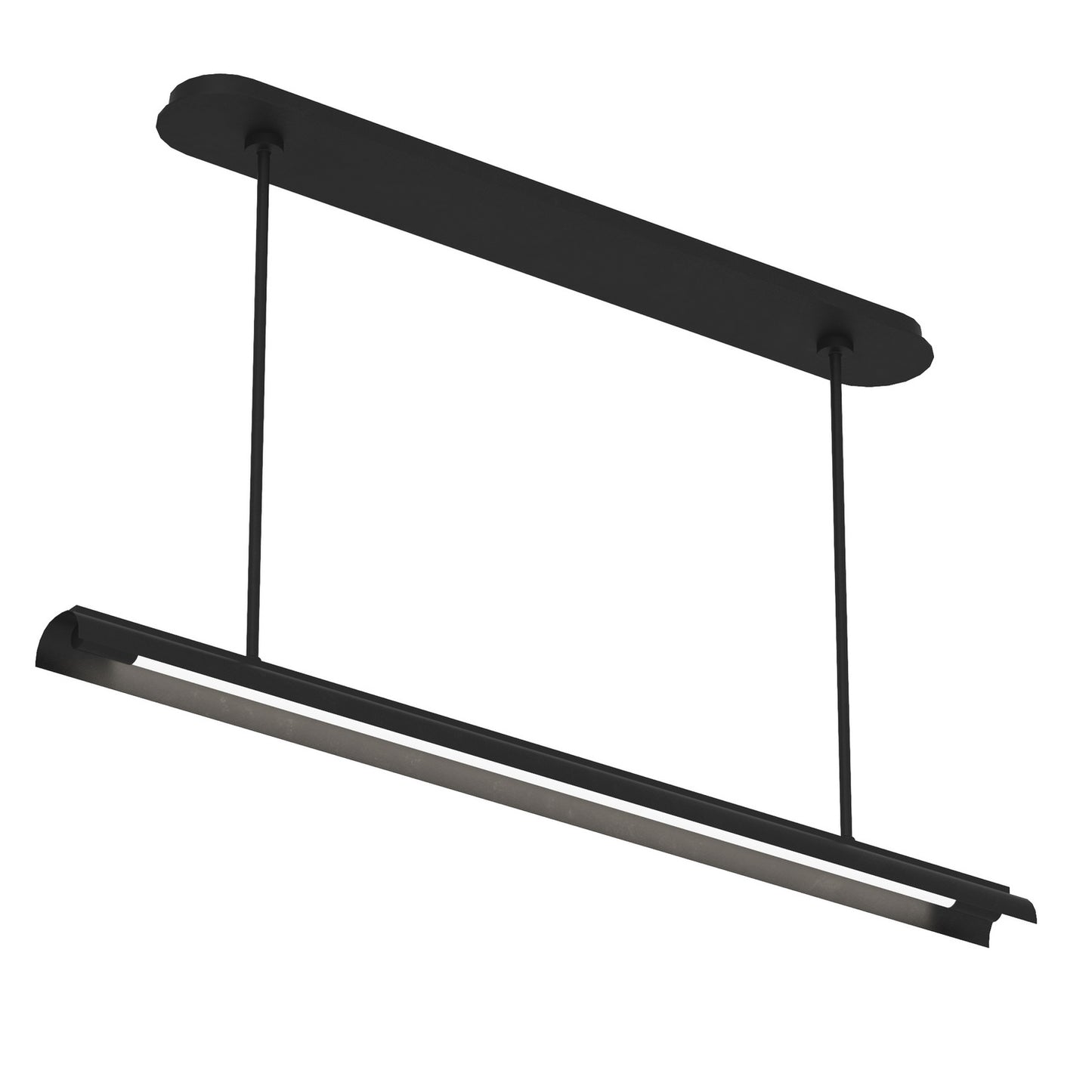 Carson LED Linear Chandelier in Midnight Black