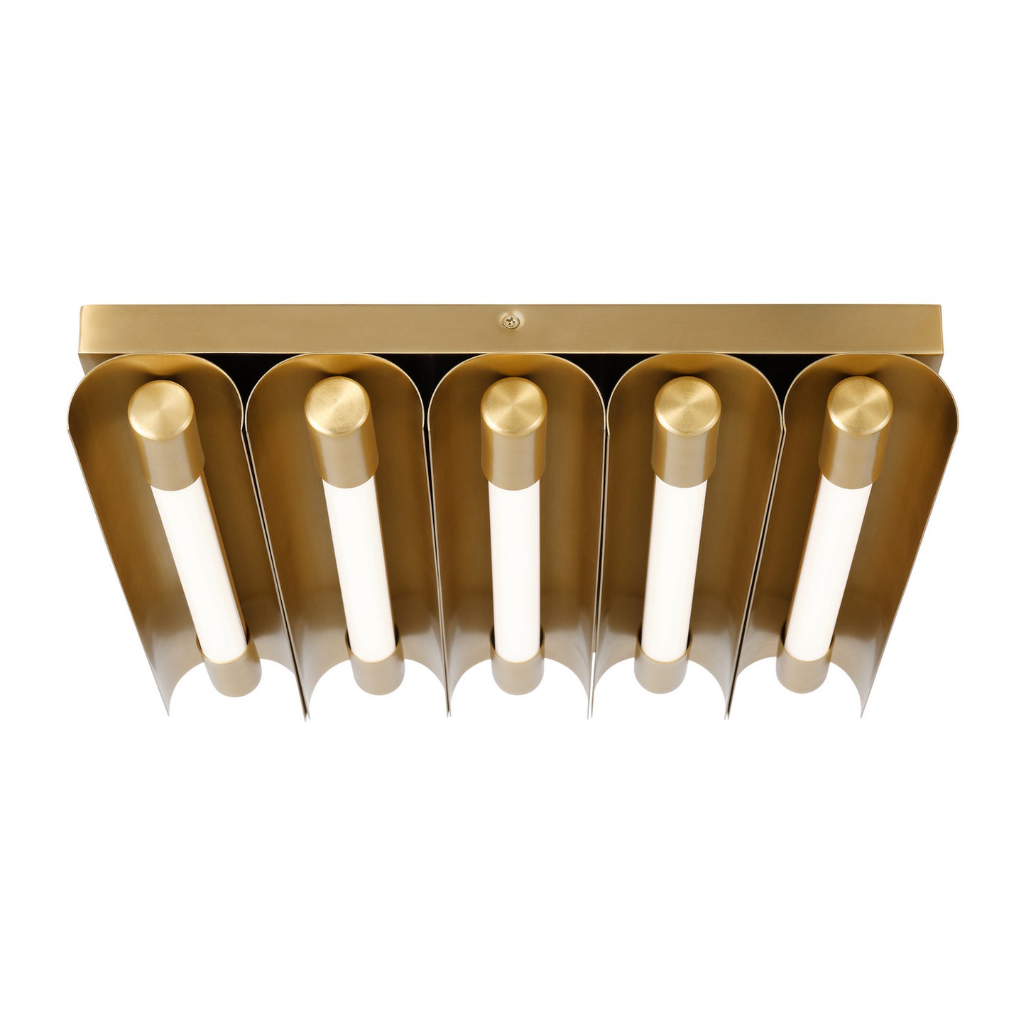 Carson LED Flush Mount in Burnished Brass