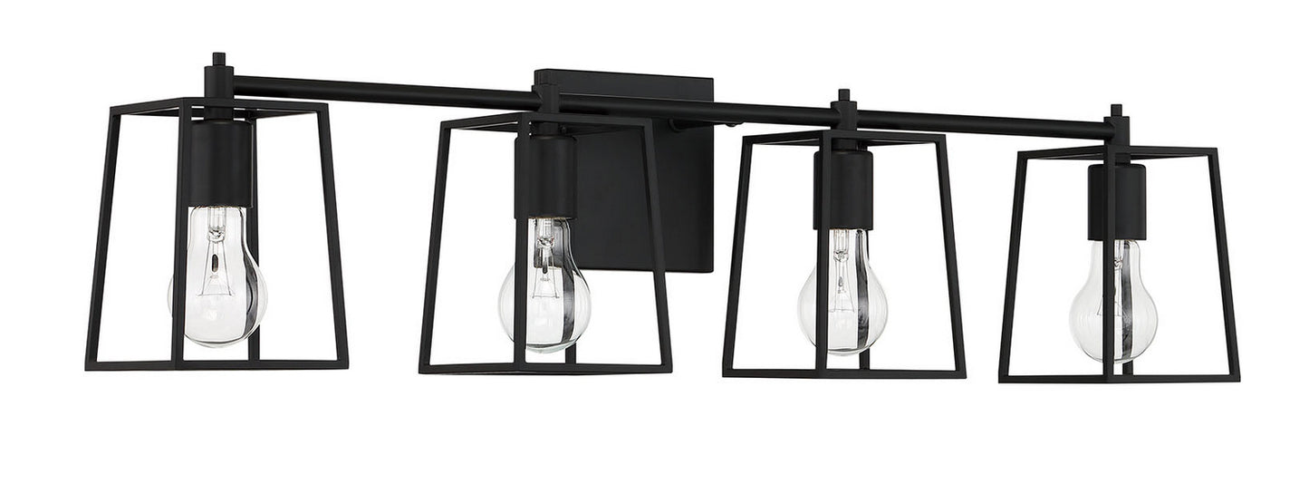 Craftmade - 12132FB4 - Four Light Vanity - Dunn - Flat Black