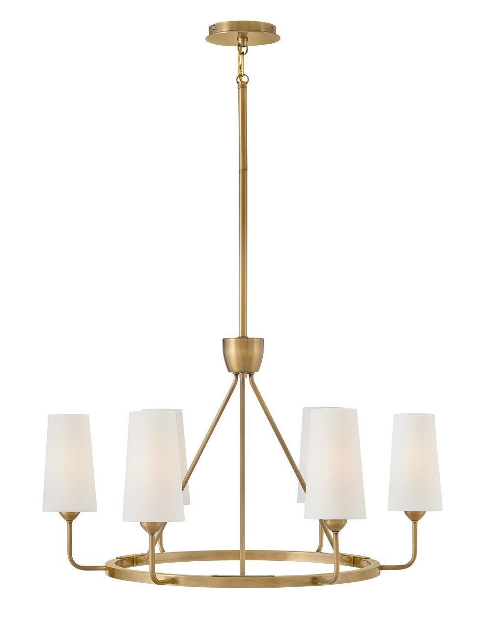 Lewis LED Chandelier in Heritage Brass
