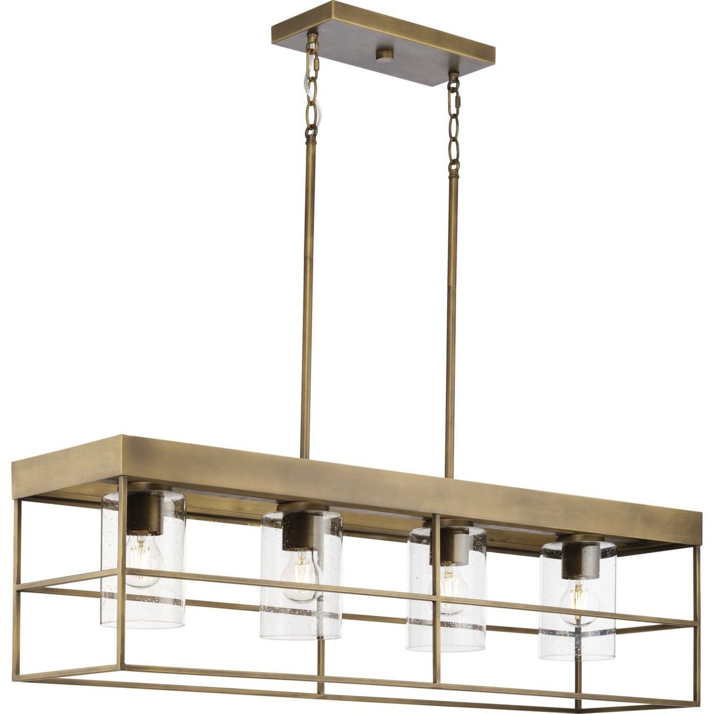 Burgess Four Light Chandelier in Aged Bronze