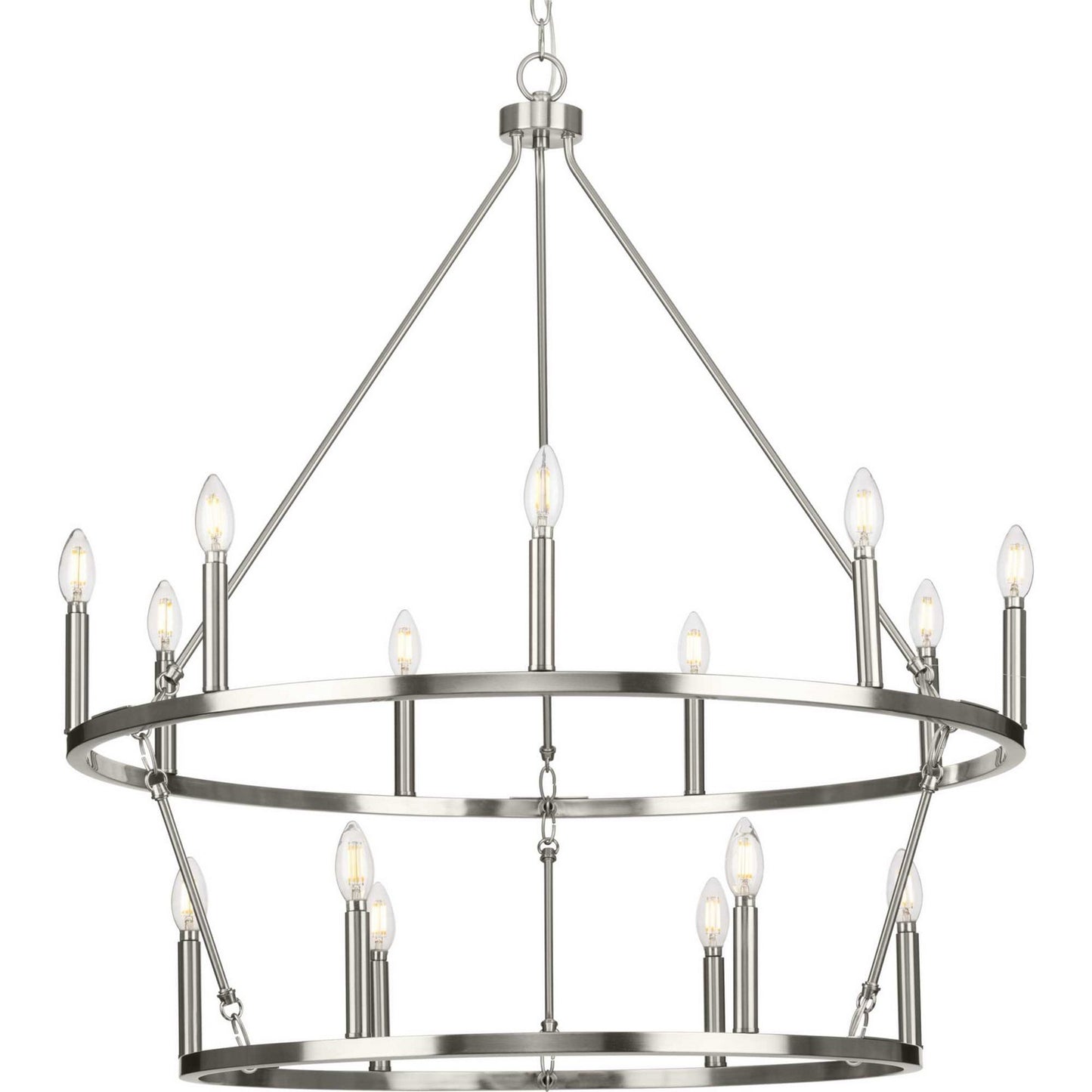 Progress Lighting - P400315-009 - 15 Light Chandelier - Gilliam - Brushed Nickel