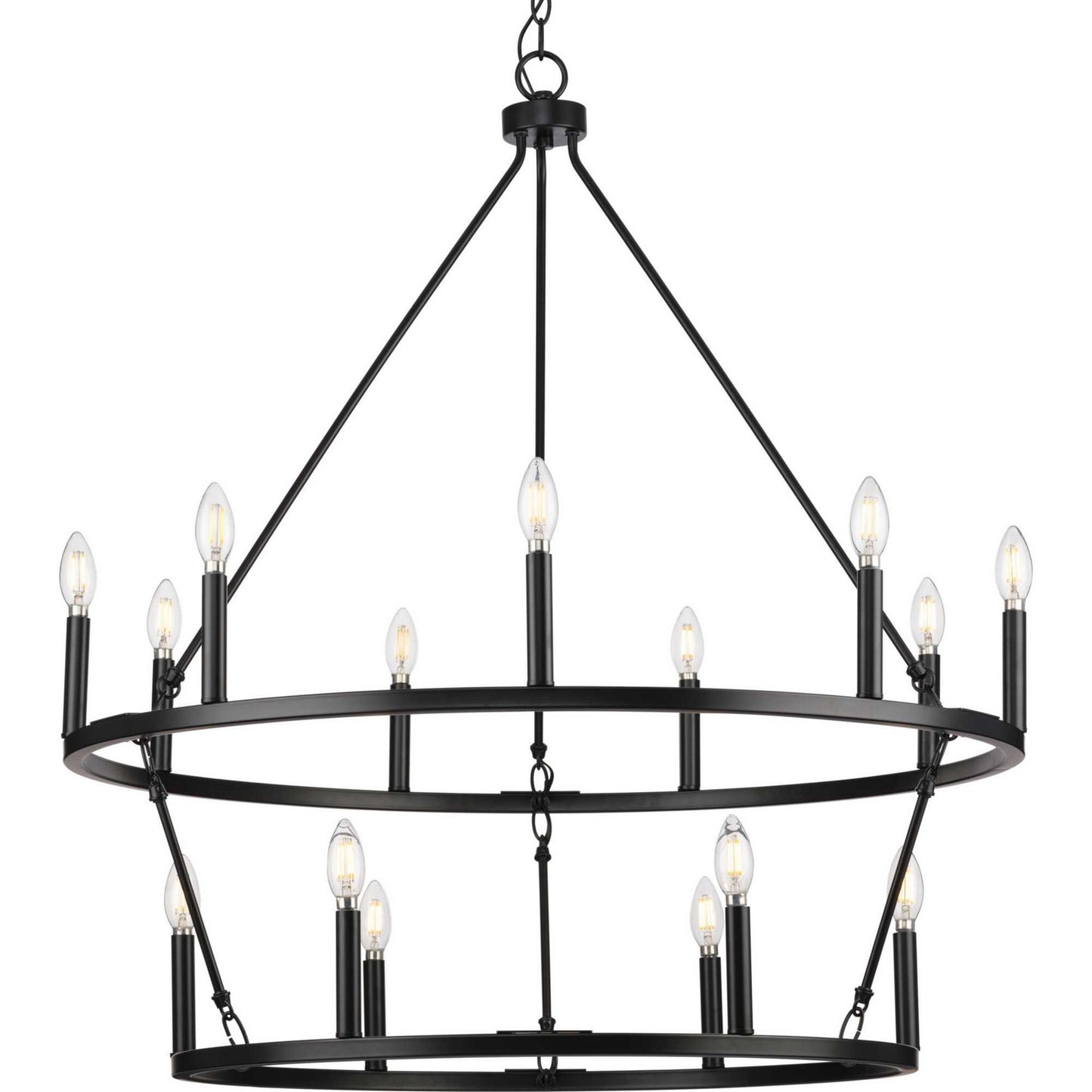 Progress Lighting - P400315-31M - 15 Light Chandelier - Gilliam - Matte Black