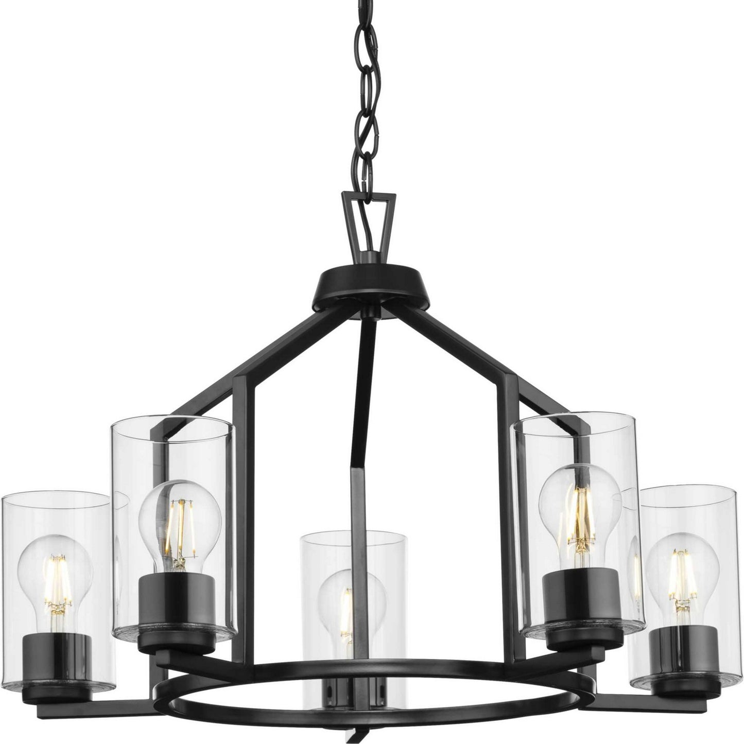 Goodwin Five Light Chandelier in Matte Black