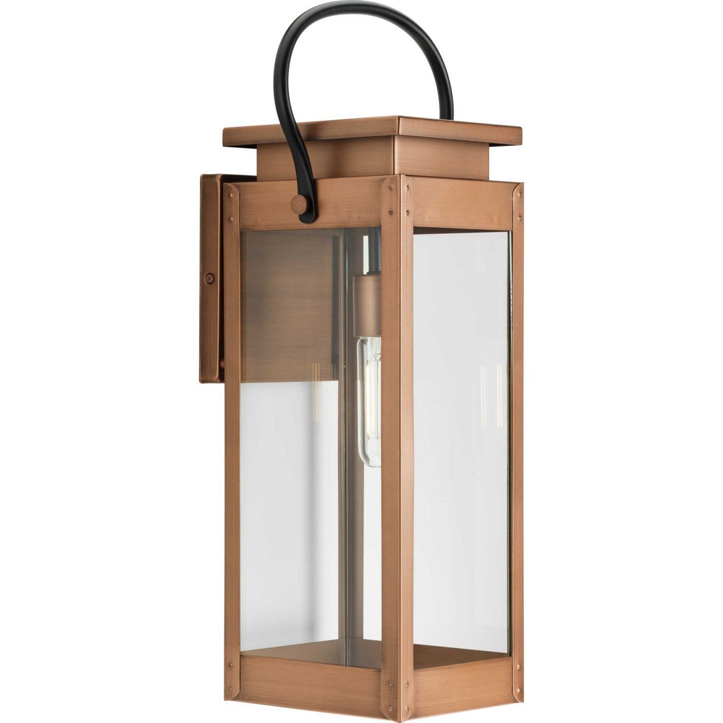 Union Square One Light Outdoor Wall Lantern in Antique Copper
