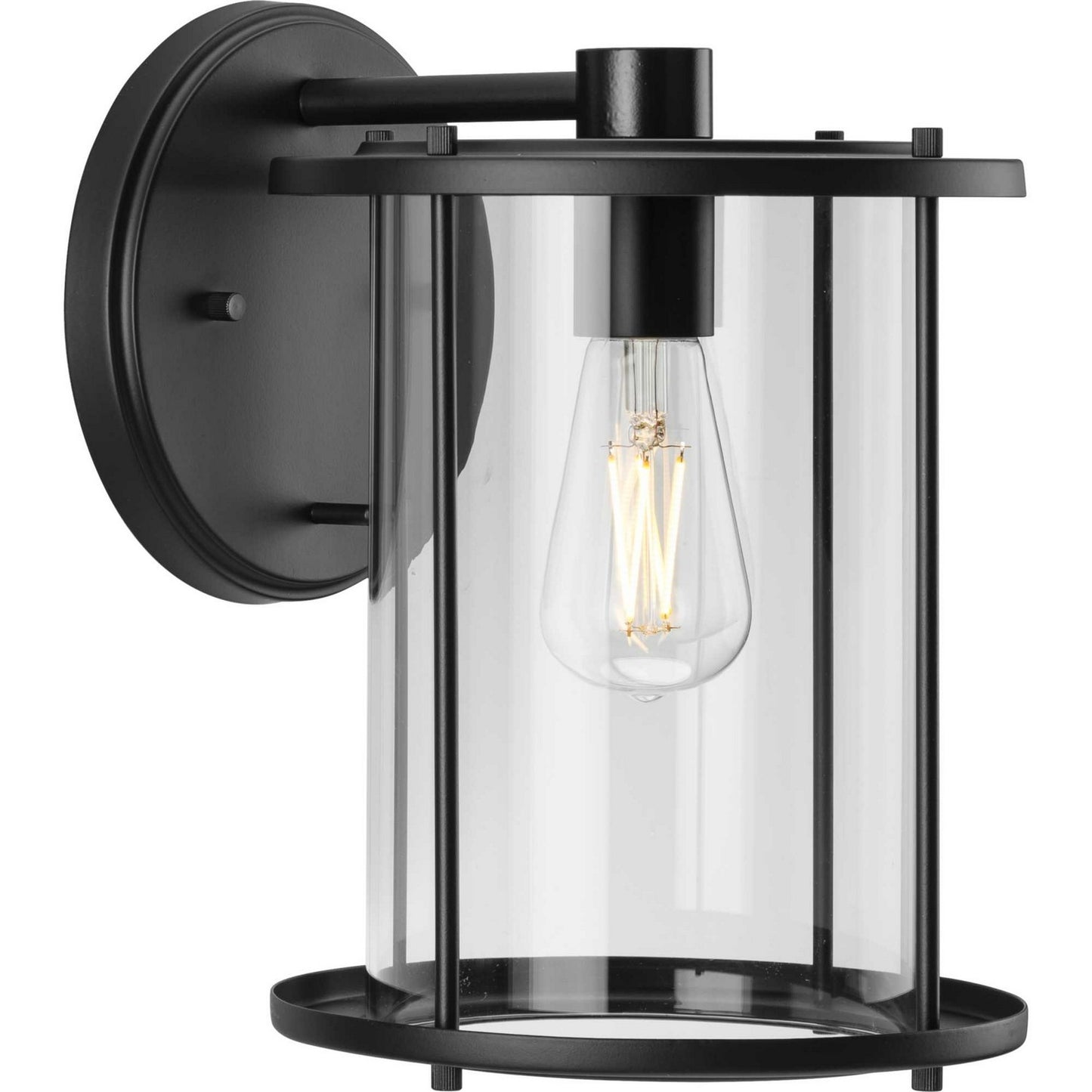 Gunther One Light Outdoor Wall Lantern in Matte Black