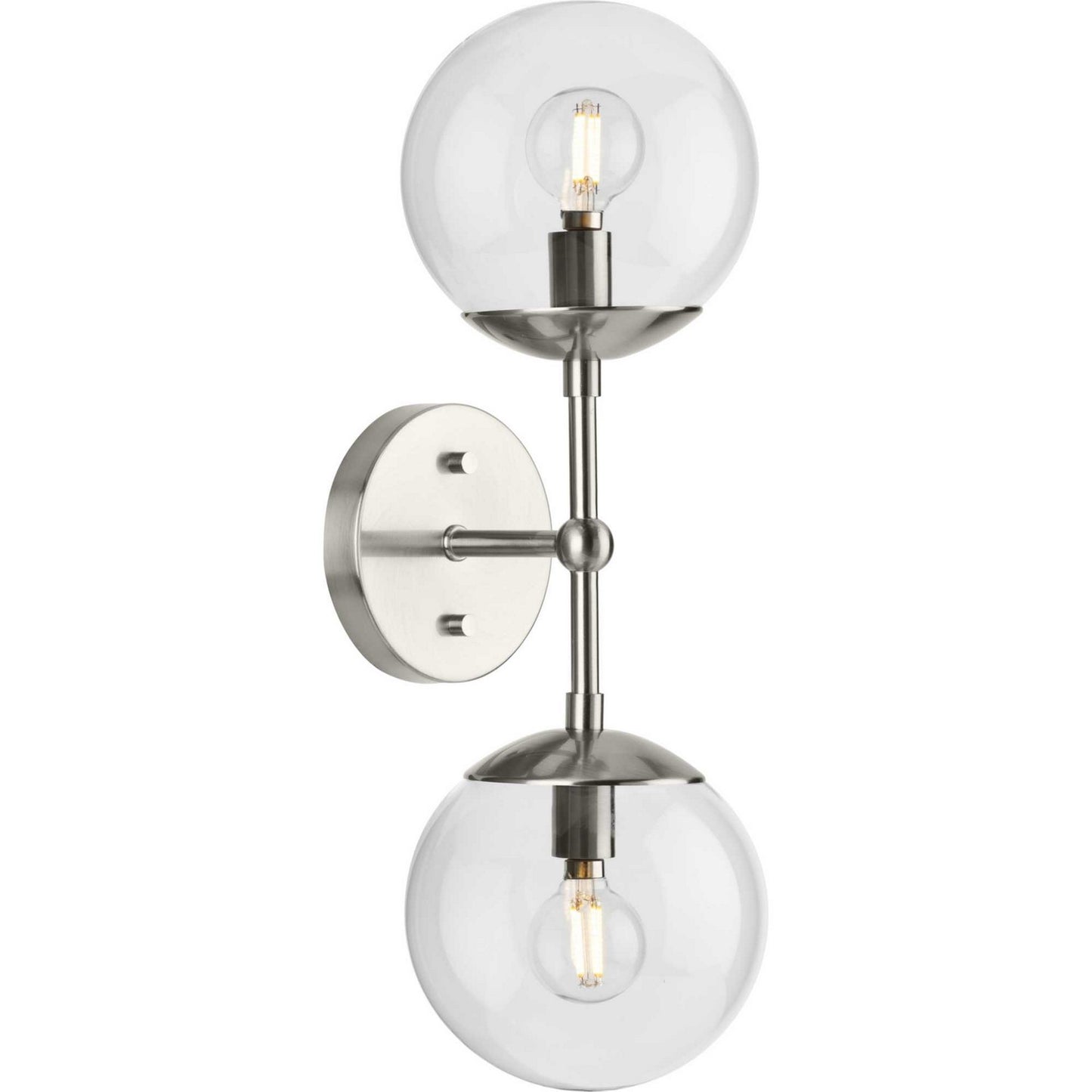 Atwell Two Light Wall Sconce in Brushed Nickel