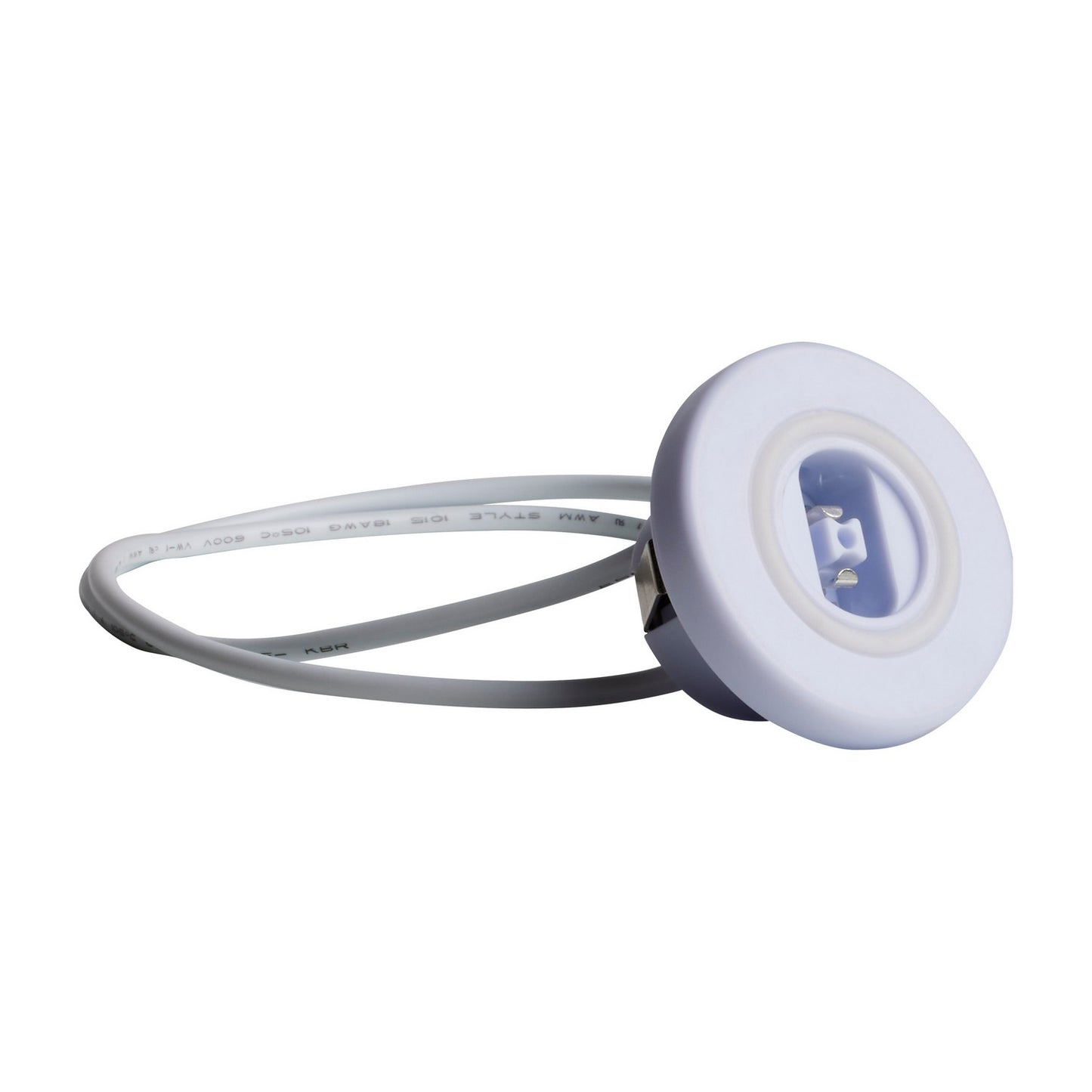 Recessed Double Contact Lampholder in White