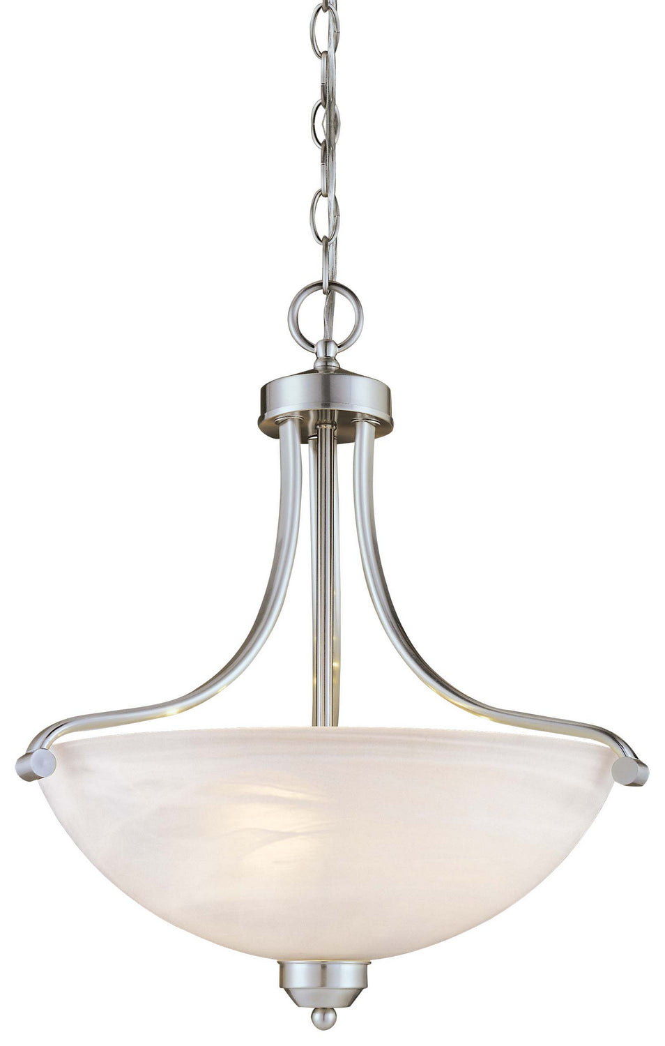 Paradox Three Light Pendant in Brushed Nickel