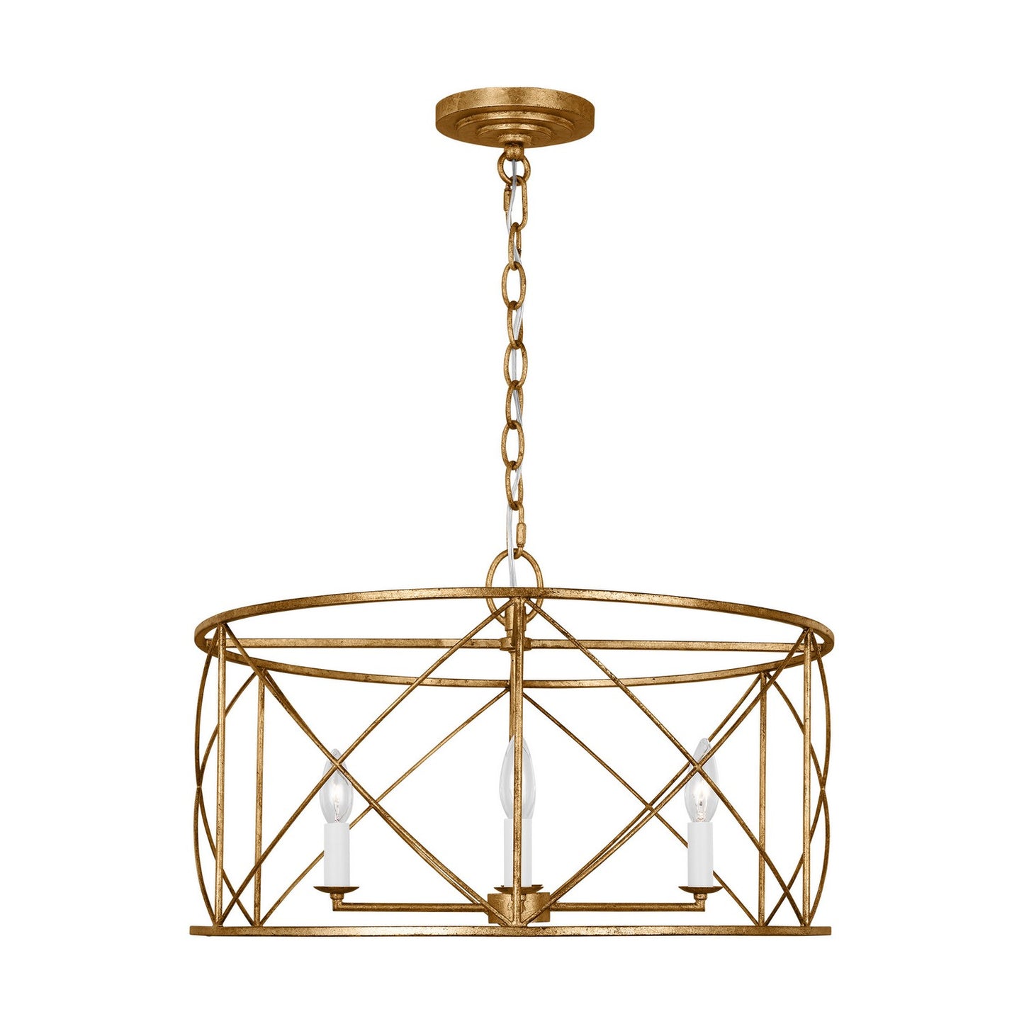 Beatrix Four Light Chandelier in Antique Gild