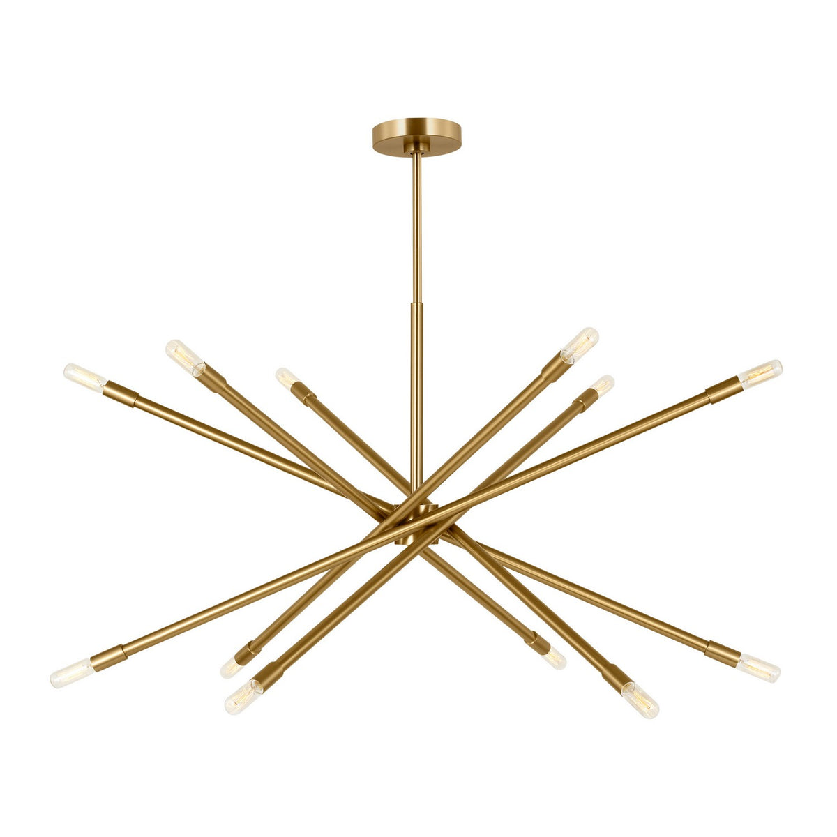 Eastyn 12 Light Chandelier in Burnished Brass