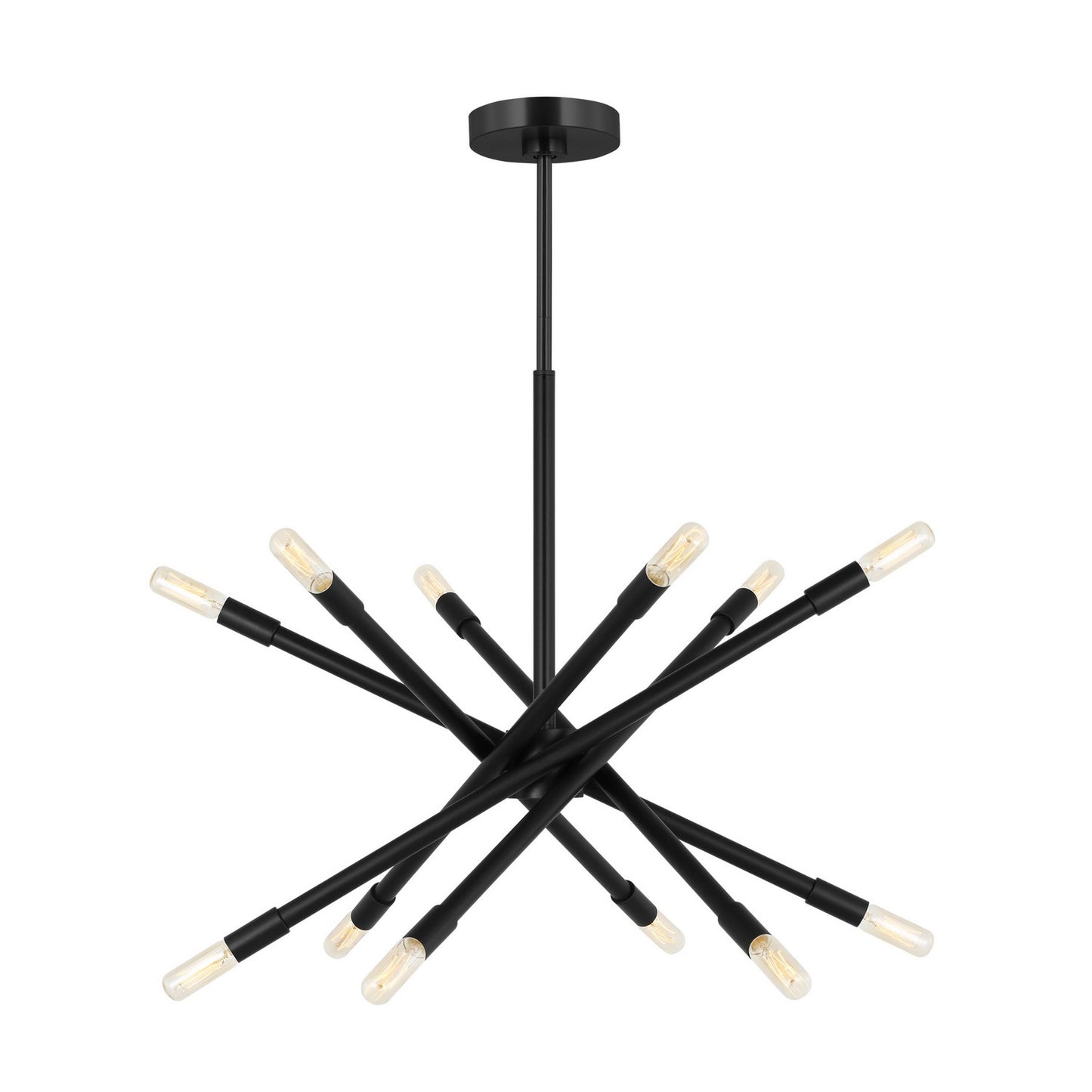 Eastyn 12 Light Chandelier in Midnight Black