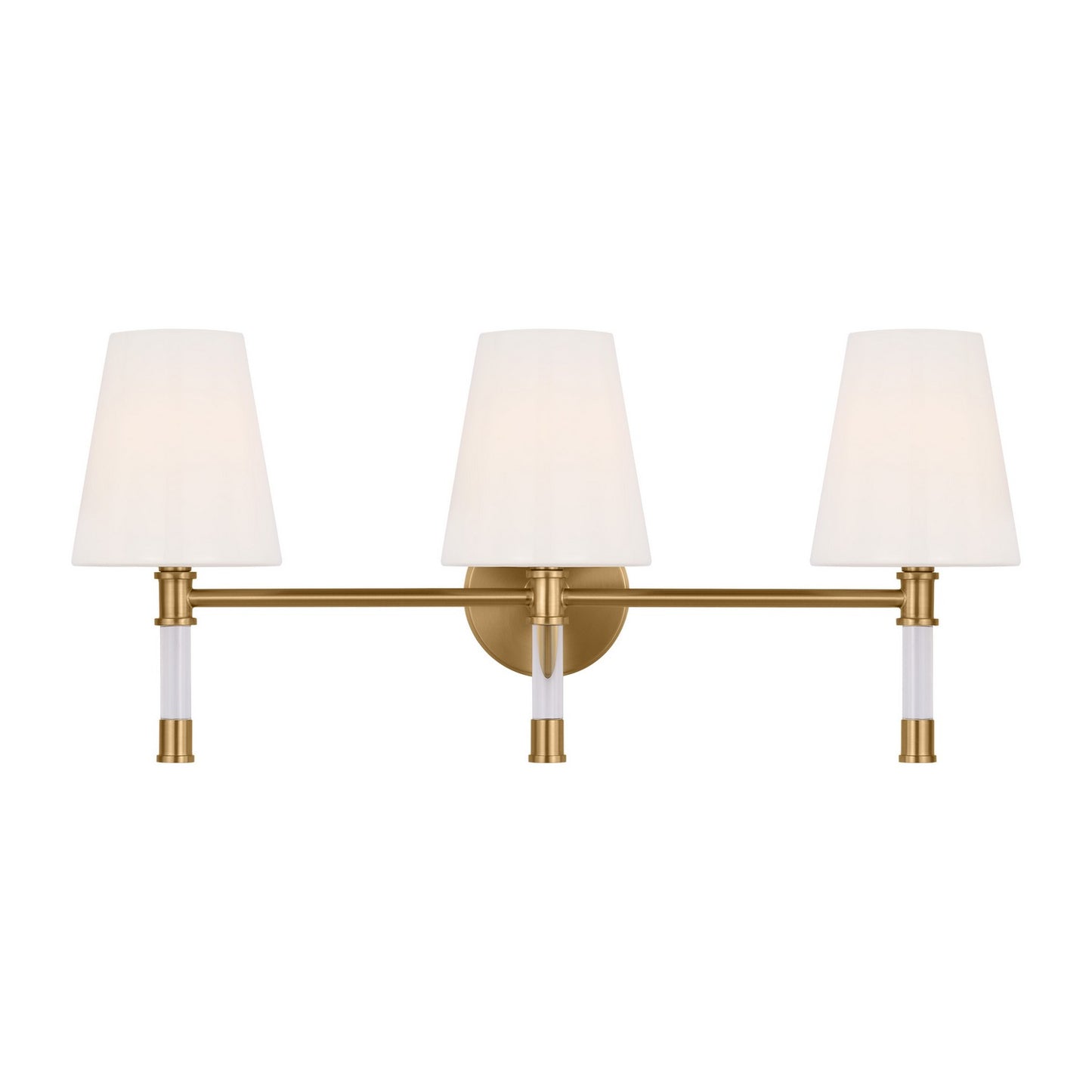 Hanover Three Light Bath Vanity in Burnished Brass
