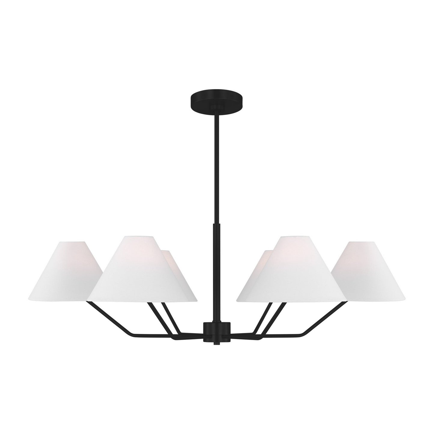 Burke Six Light Chandelier in Midnight Black