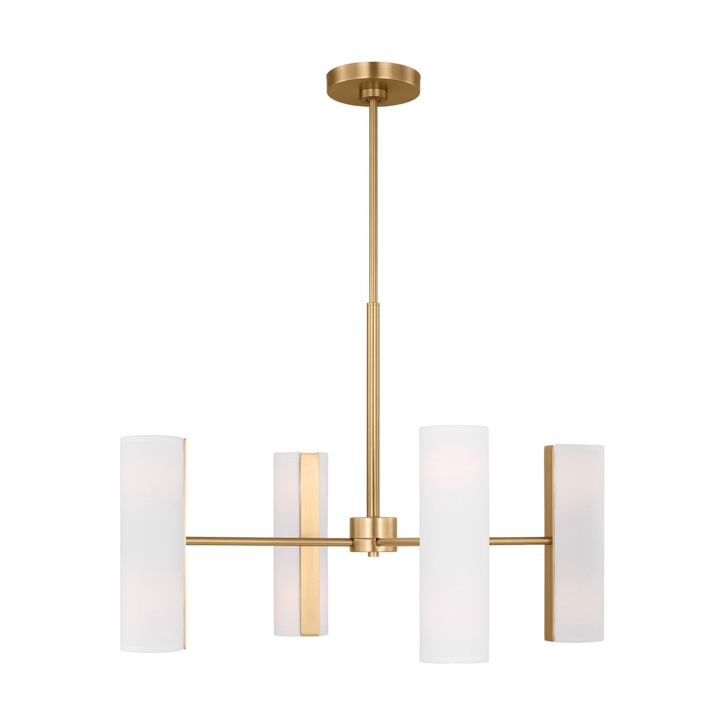 Capalino Eight Light Chandelier in Satin Brass