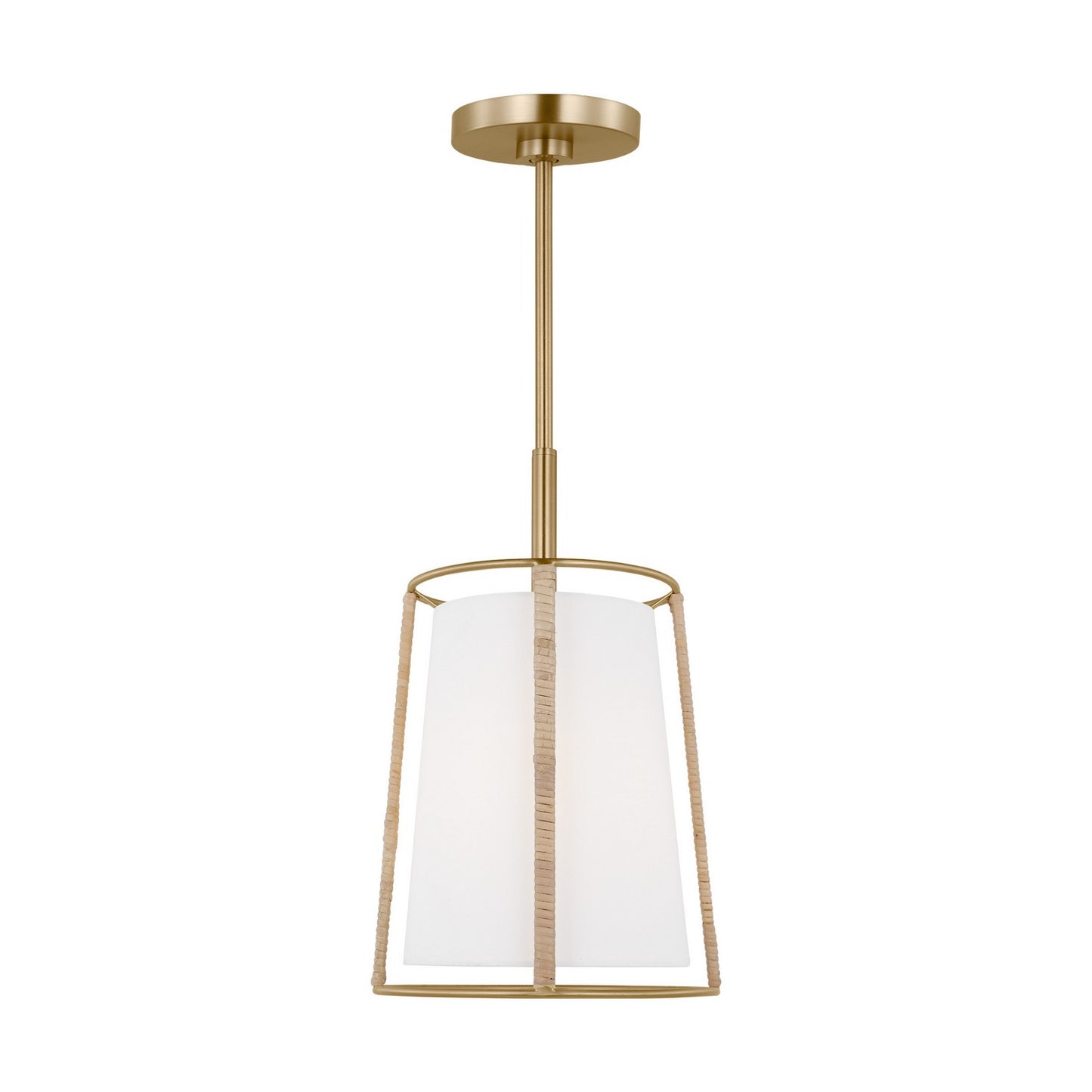 Cortes One Light Pendant in Satin Brass