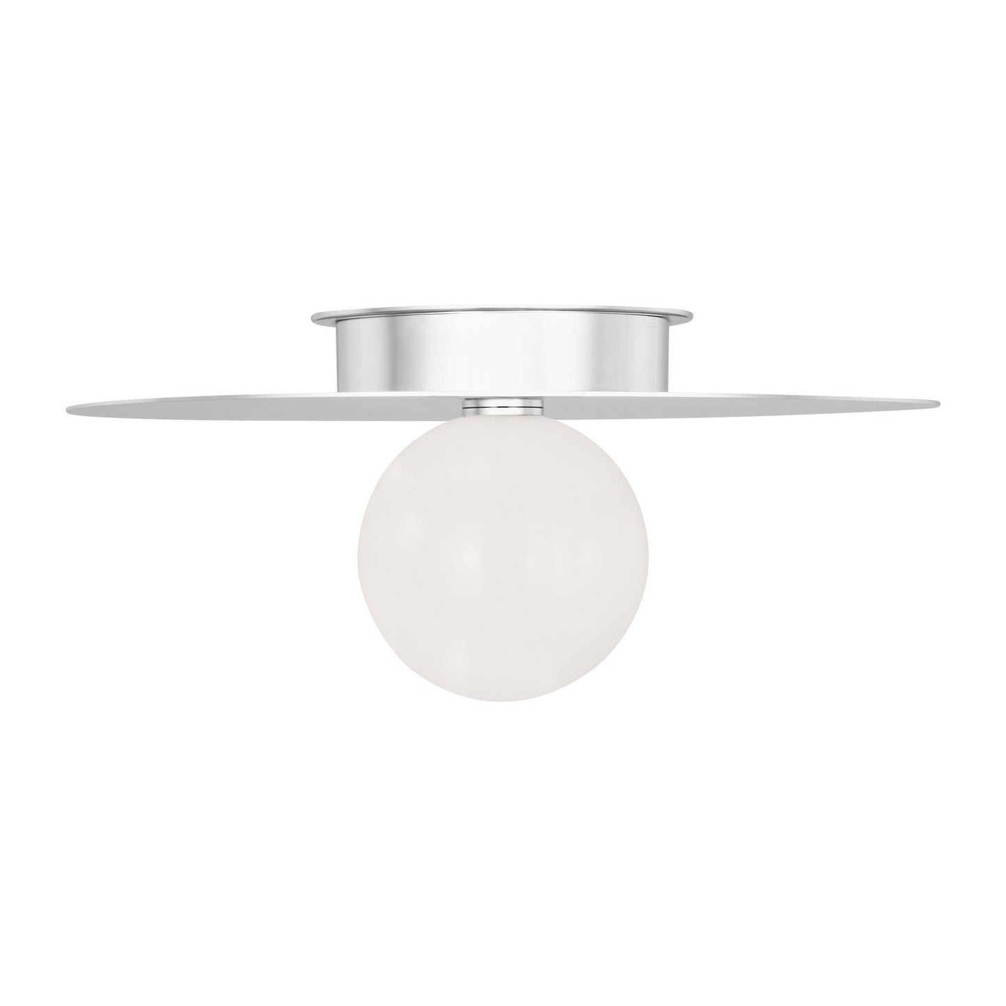 Nodes One Light Flush Mount in Polished Nickel