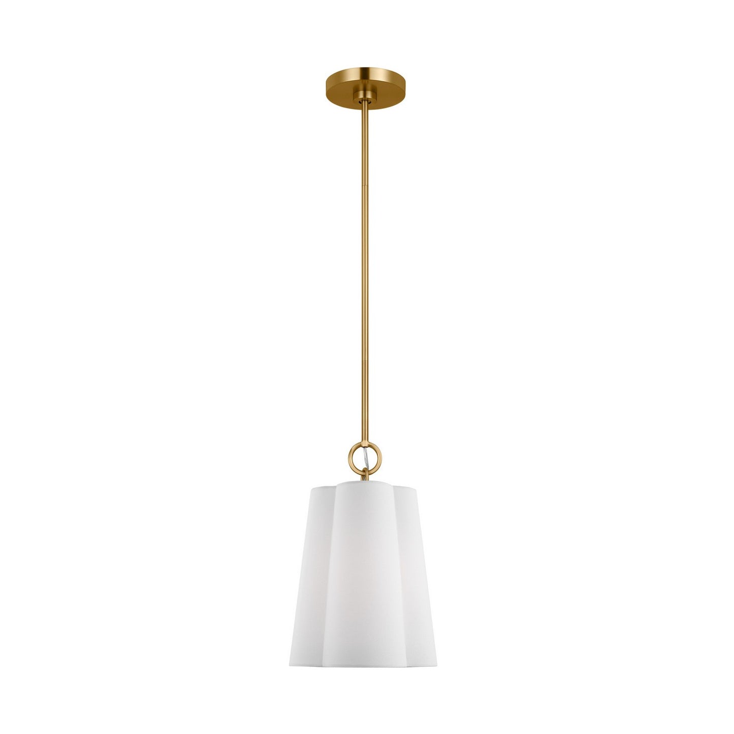 Bronte One Light Pendant in Burnished Brass