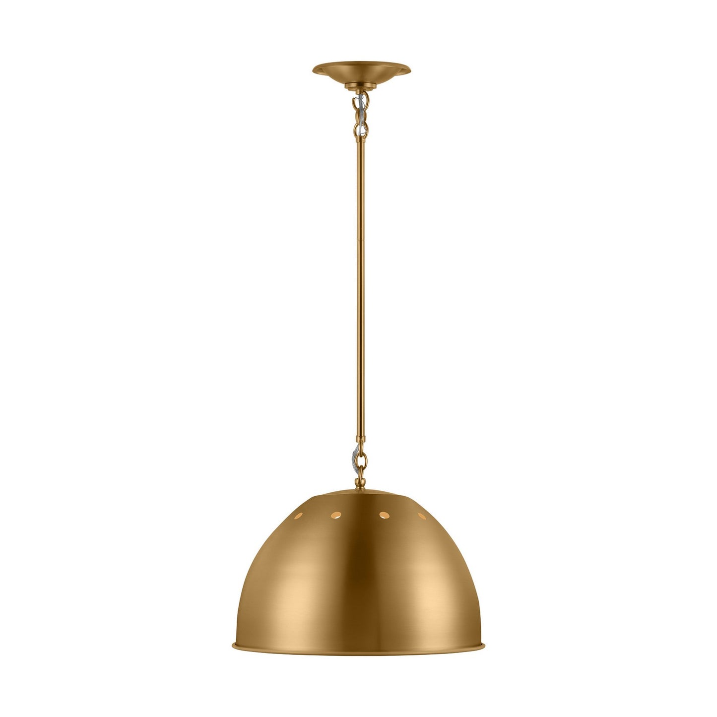 Robbie One Light Pendant in Burnished Brass