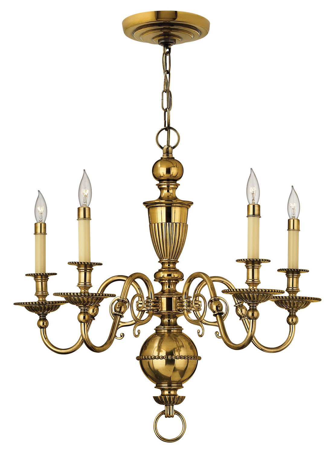 Cambridge LED Chandelier in Burnished Brass