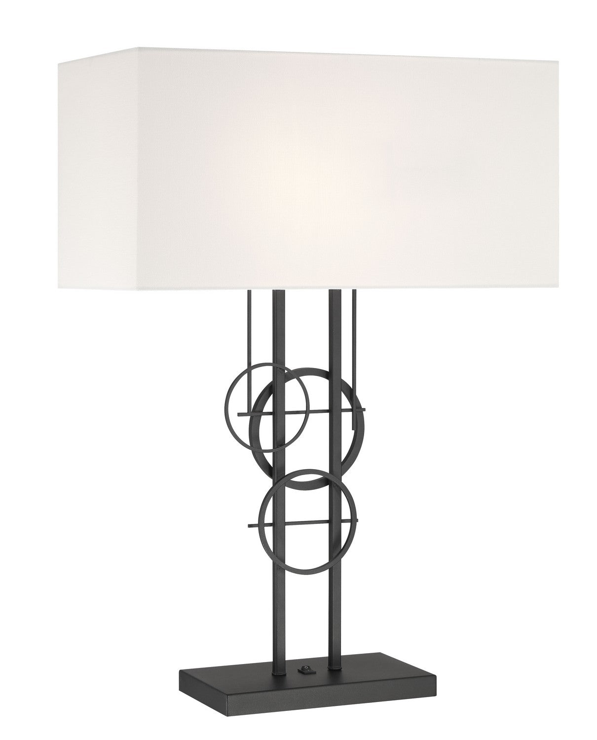 Tempo Two Light Table Lamp in Sand Coal Black