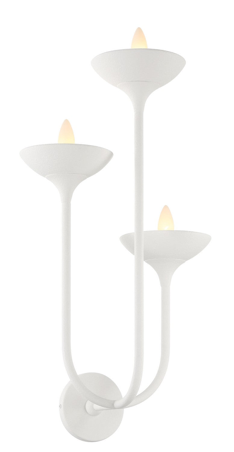 Ryton Three Light Wall Sconce in Plaster White
