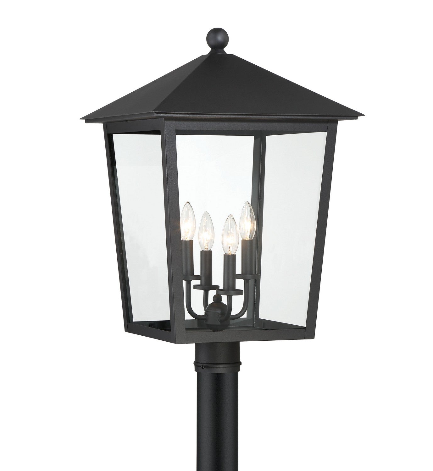 Noble Hill Four Light Outdoor Post Mount in Sand Coal