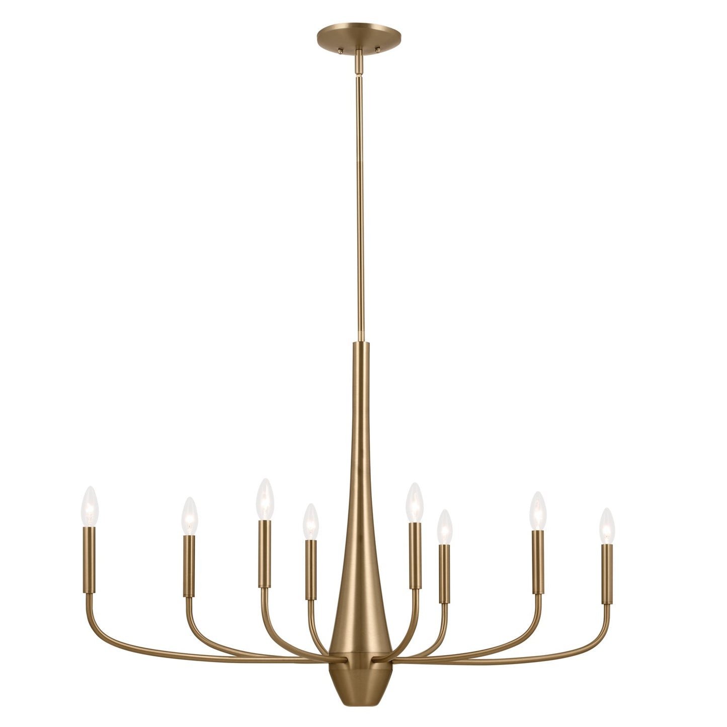 Deela Eight Light Chandelier in Champagne Bronze