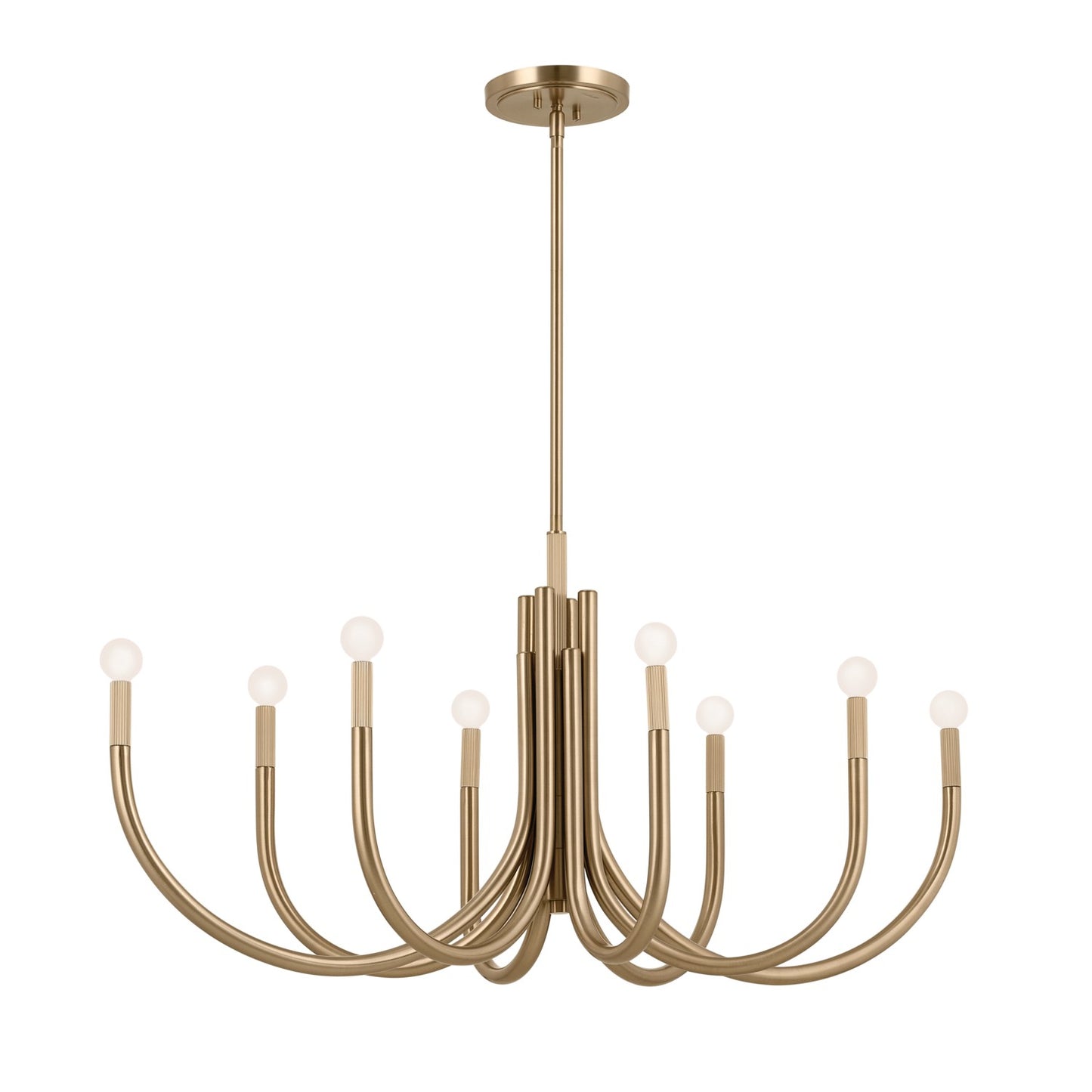 Odensa Eight Light Chandelier in Champagne Bronze